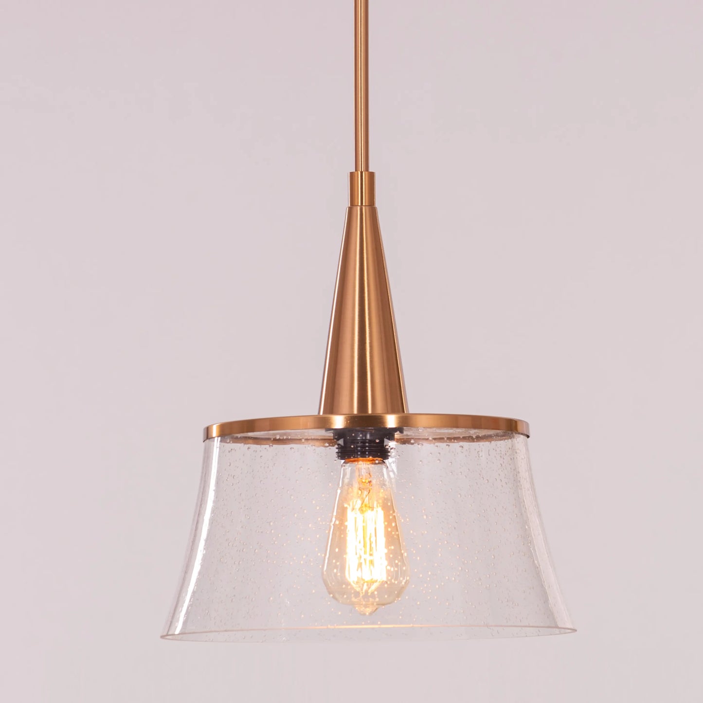 Overflowing (Gold) Clear Glass Pendant Light