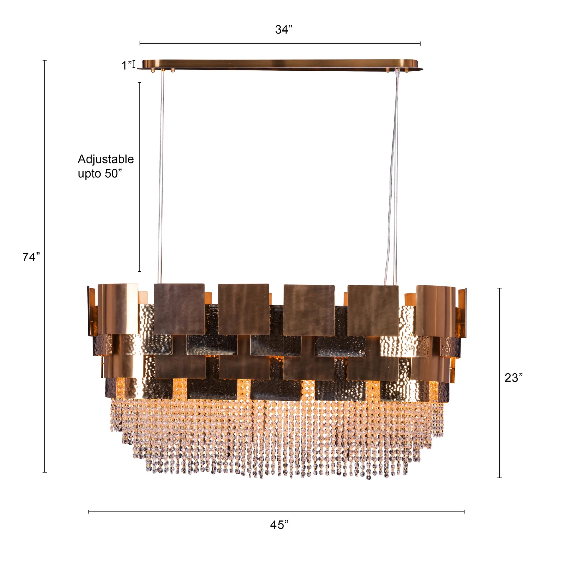 Keys to The Kingdom Chandelier in gold finish