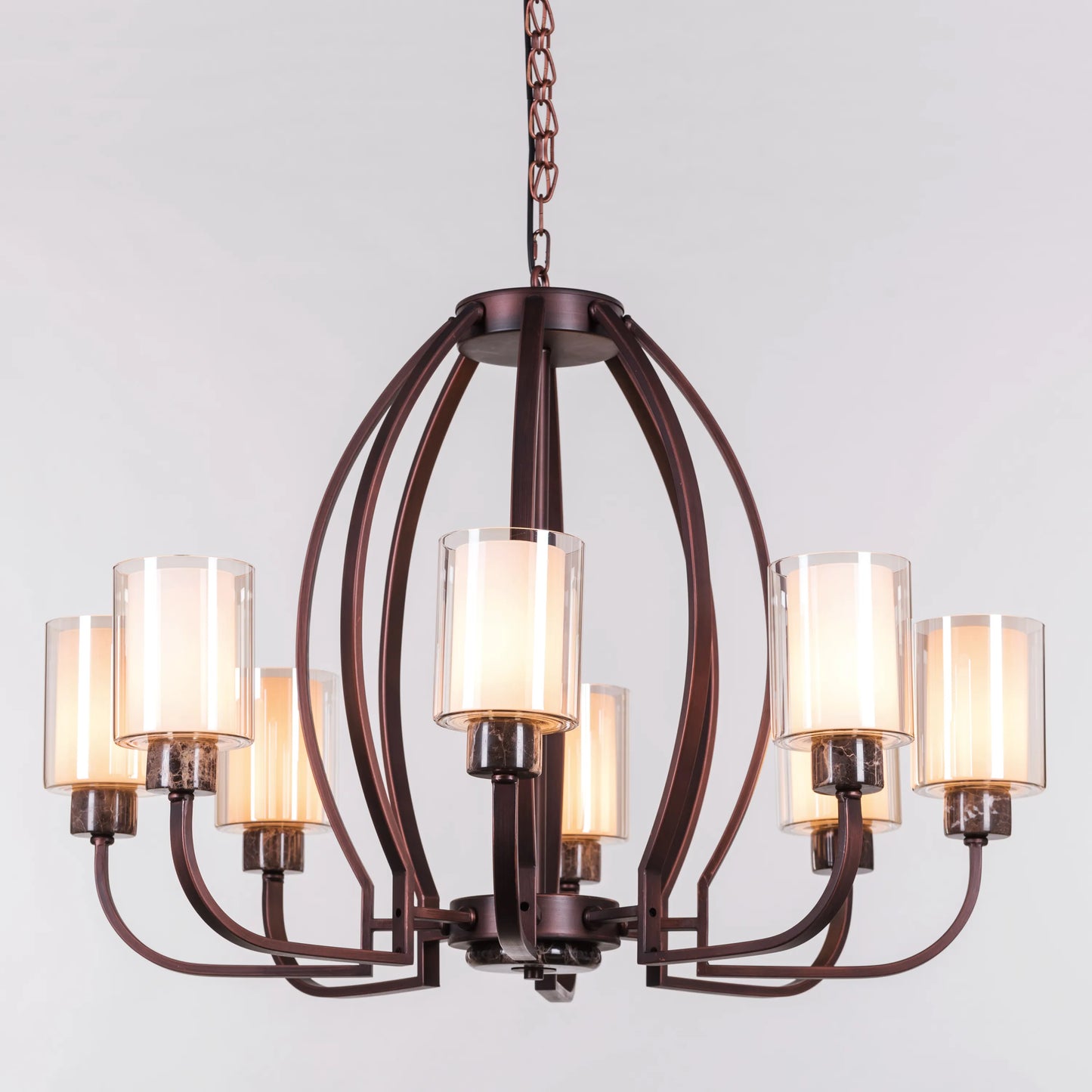 Fallen Angels Marble Glass Chandelier