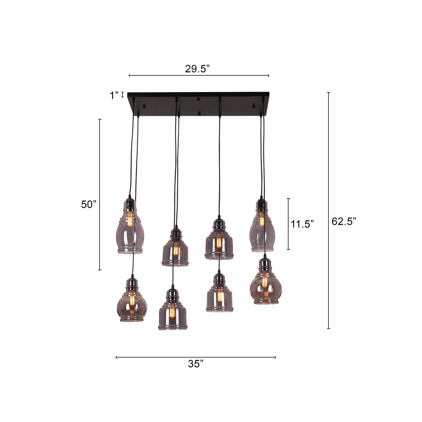 Cocktails & Cake Glass Chandelier