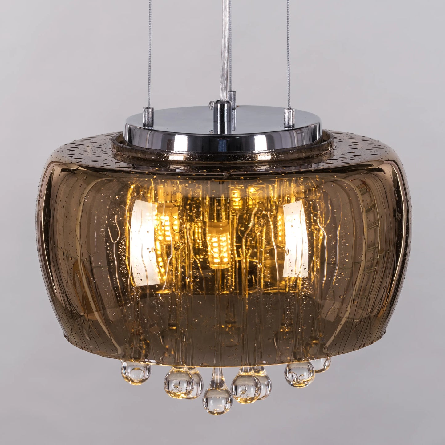 Enchanted (Gold, Black Mini Waterdrop Mirror Finish) Crystal Pendant Light