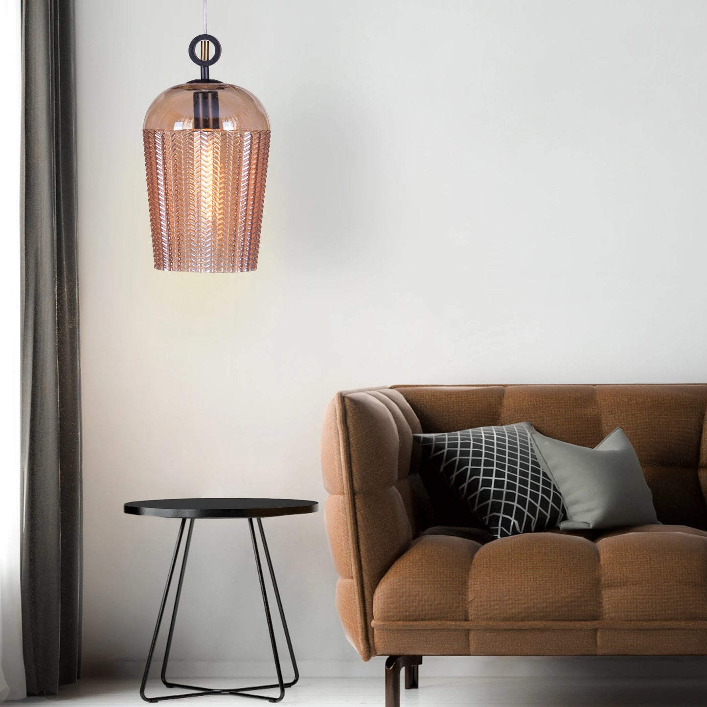 Calm Skies Textured Glass Pendant Light