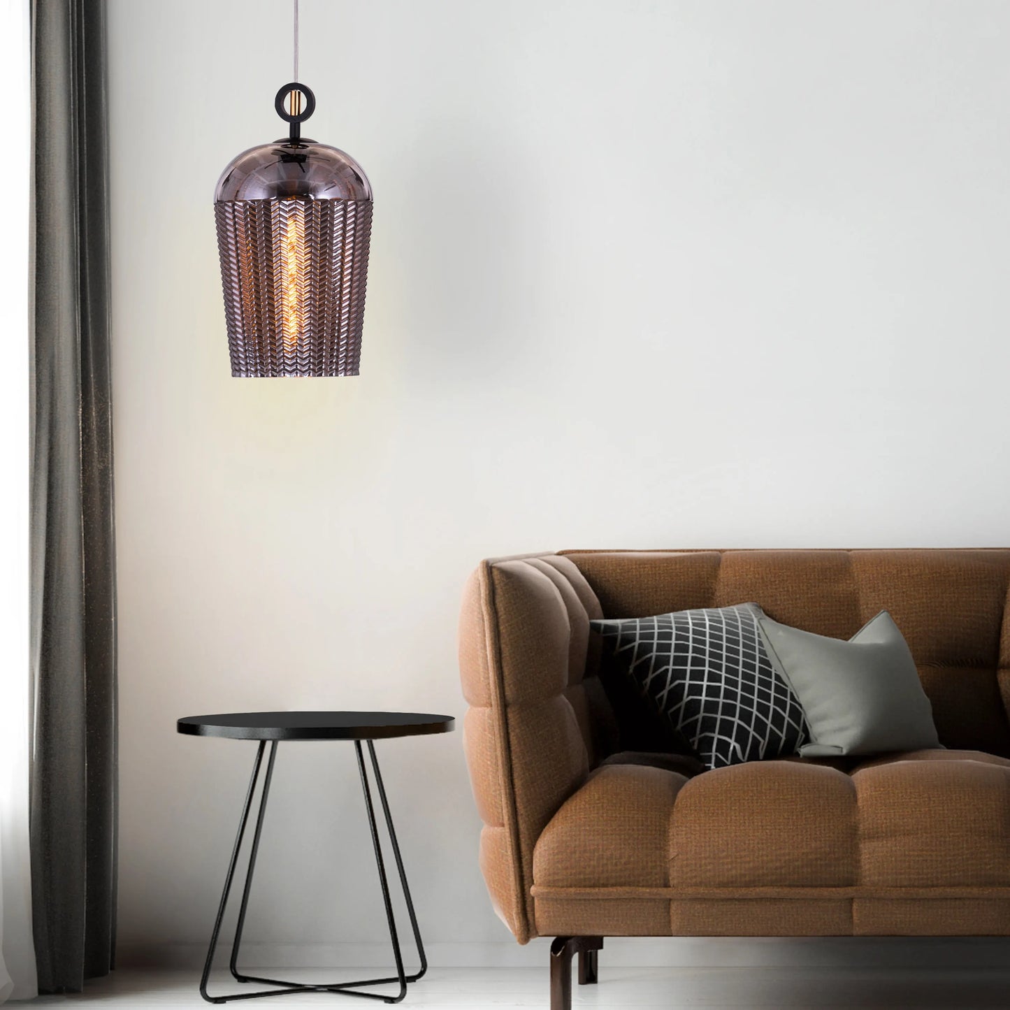 Calm Skies Textured Glass Pendant Light