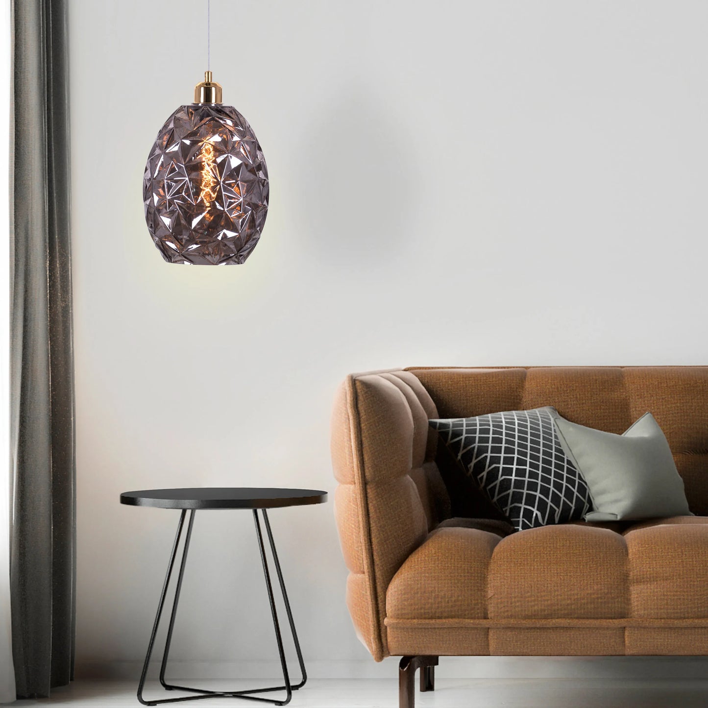 Second Glance (Smokey Grey) Glass Pendant Light