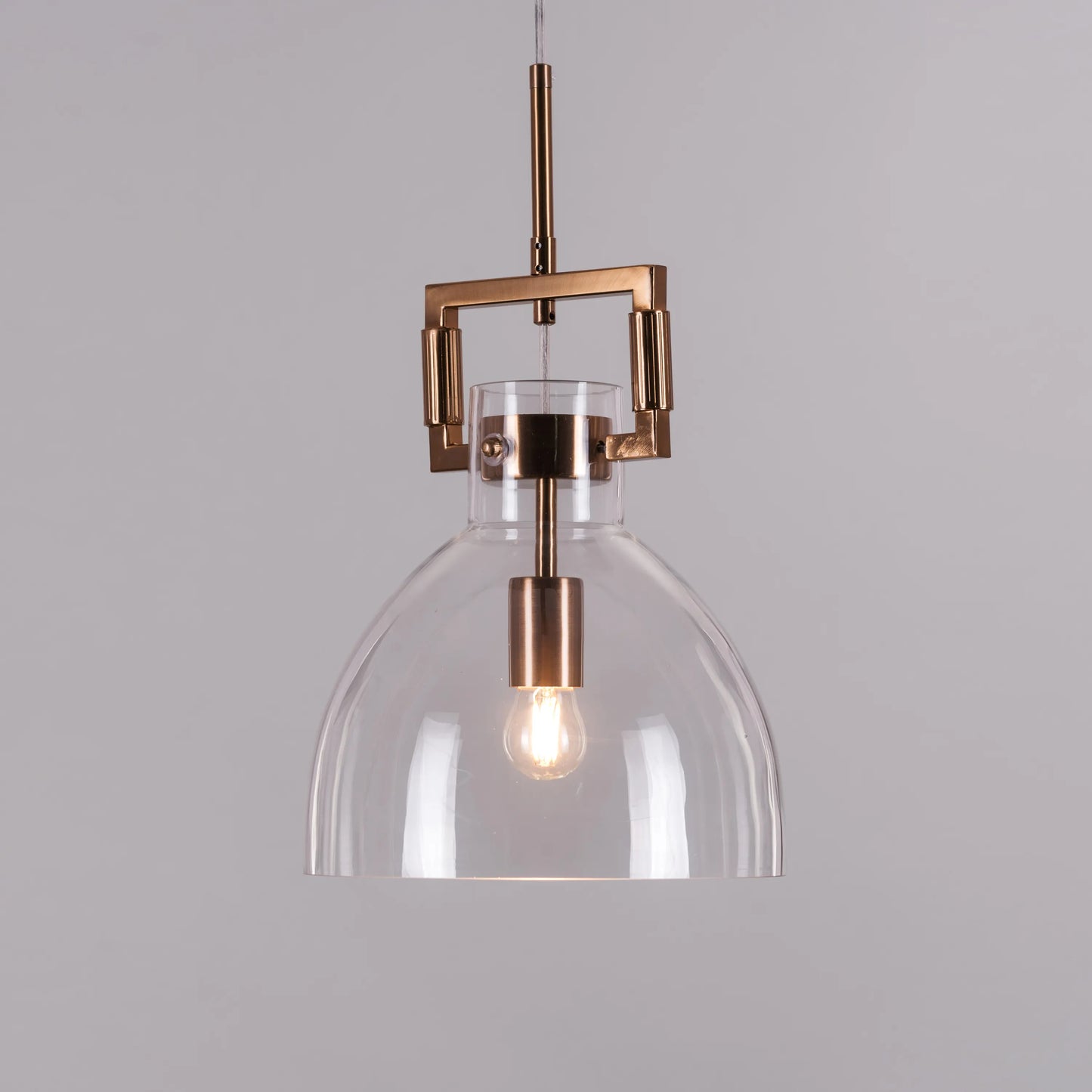 High Hopes (Oval, Gold) Clear Glass Pendant Light