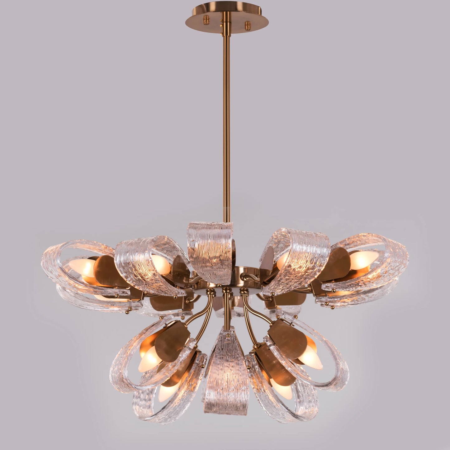 Endless Summer (Large, Gold) Glass Chandelier