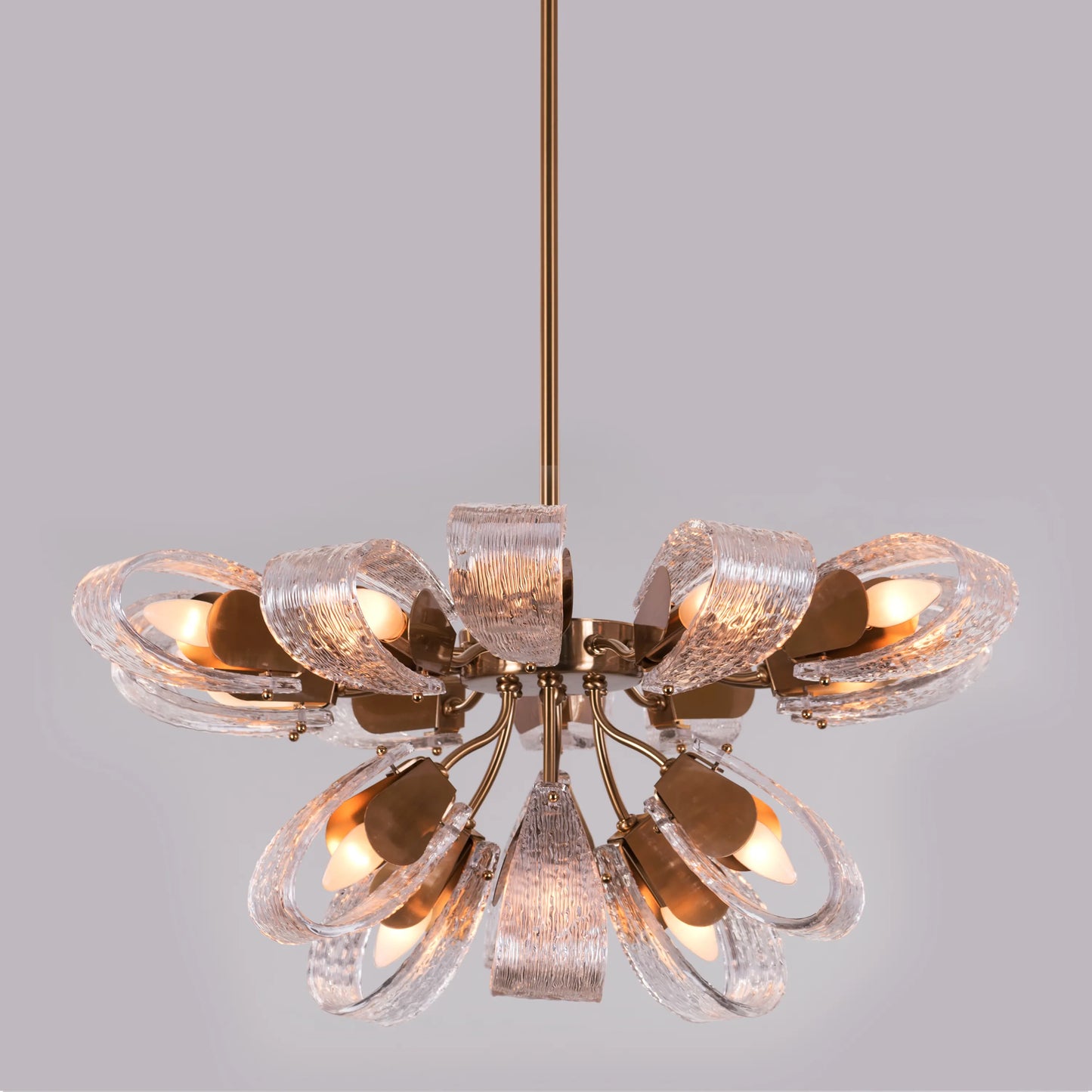 Endless Summer (Large, Gold) Glass Chandelier