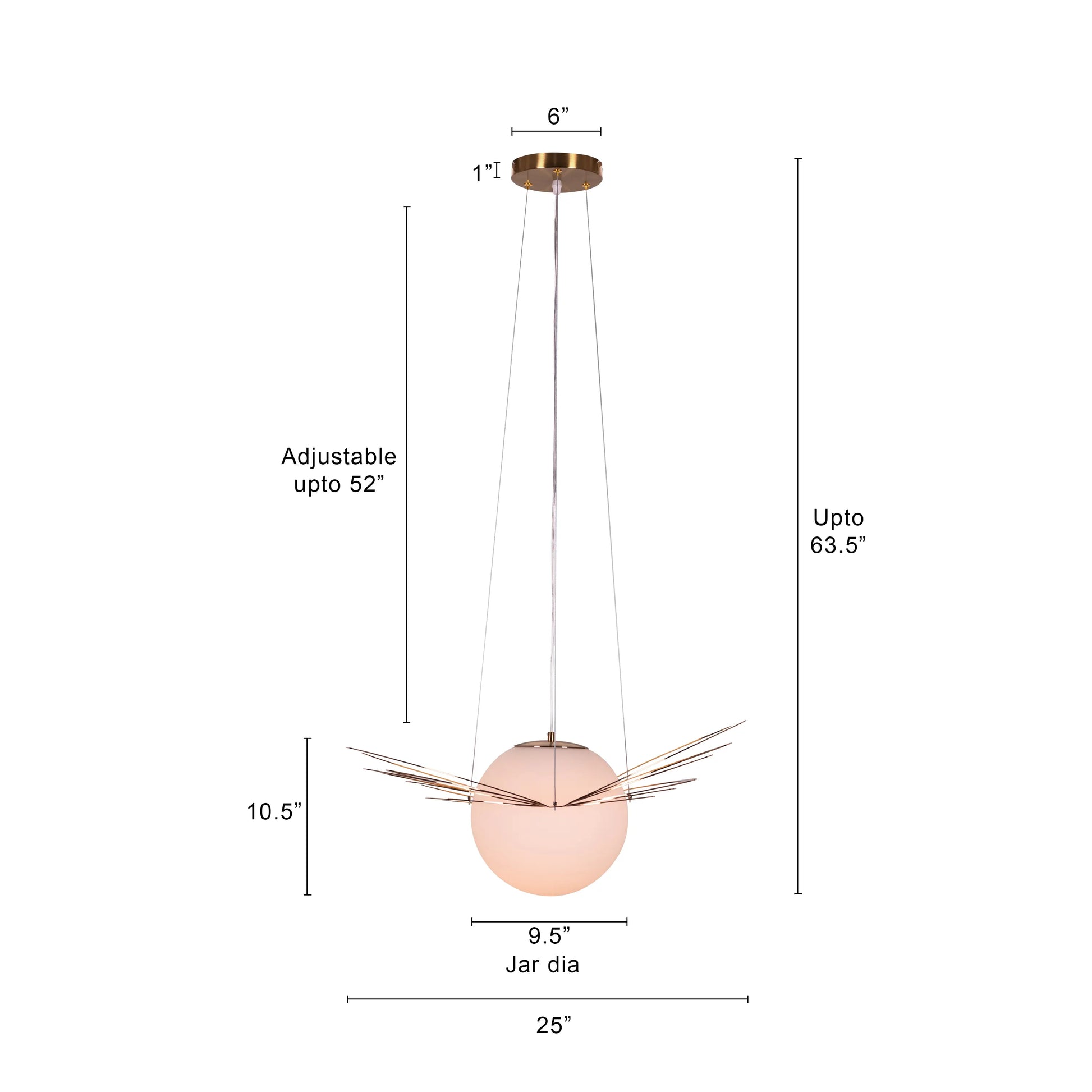 Luxurious Golden Snitch Gold Pendant Light for Smart Lighting Solutions