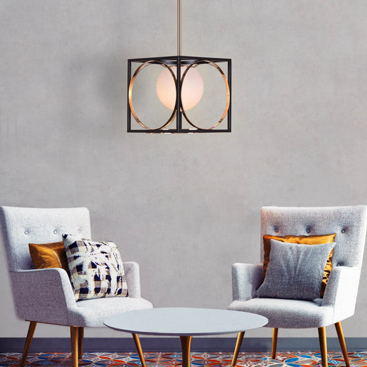 Block Party smart LED pendant light with geometric design