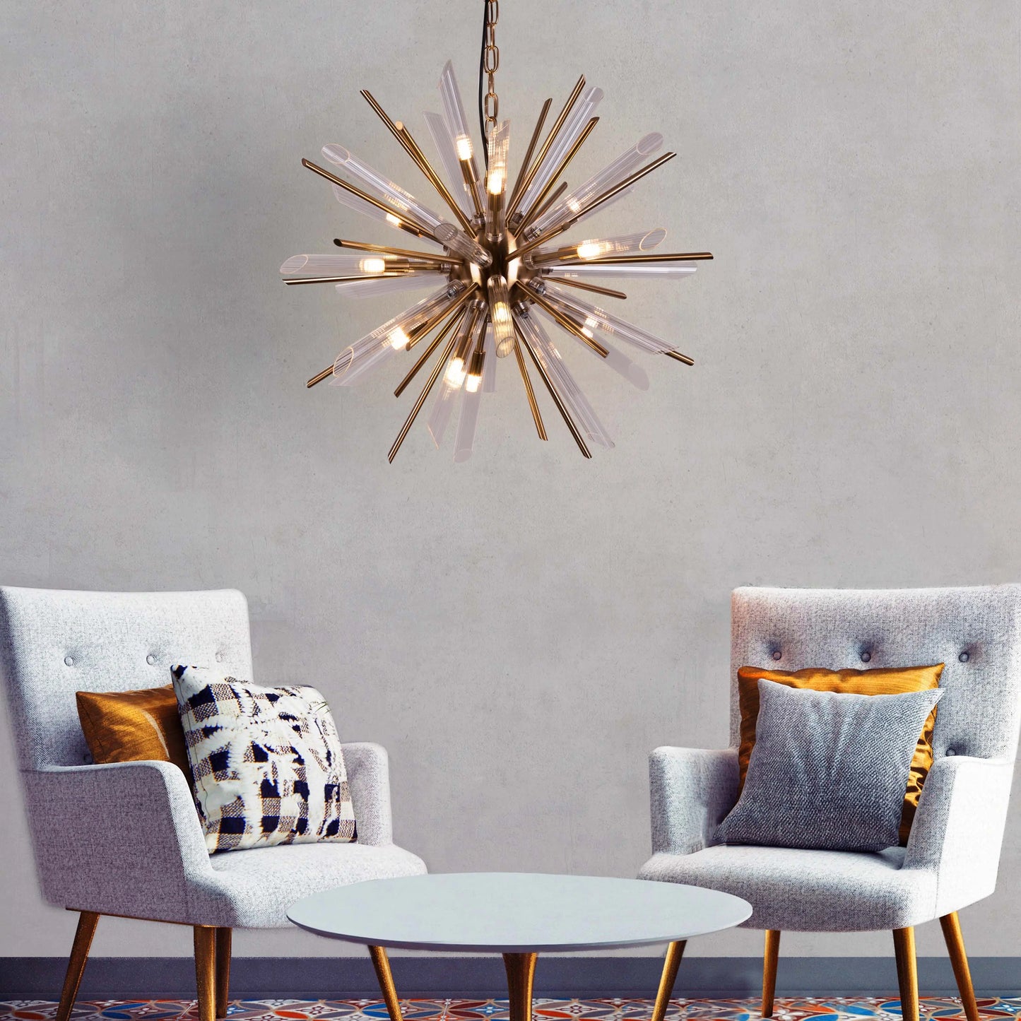 Dance Off Grand Glass Tube Chandelier