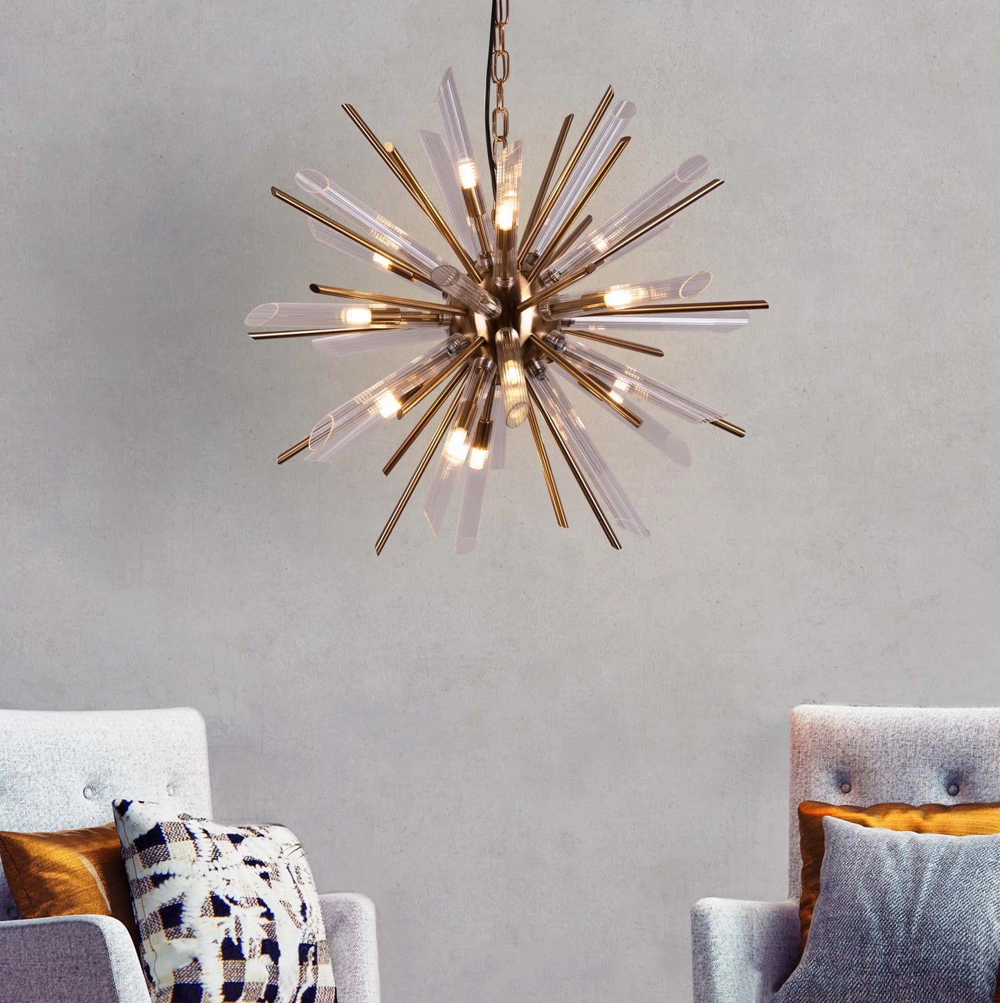 Dance Off Grand Glass Tube Chandelier