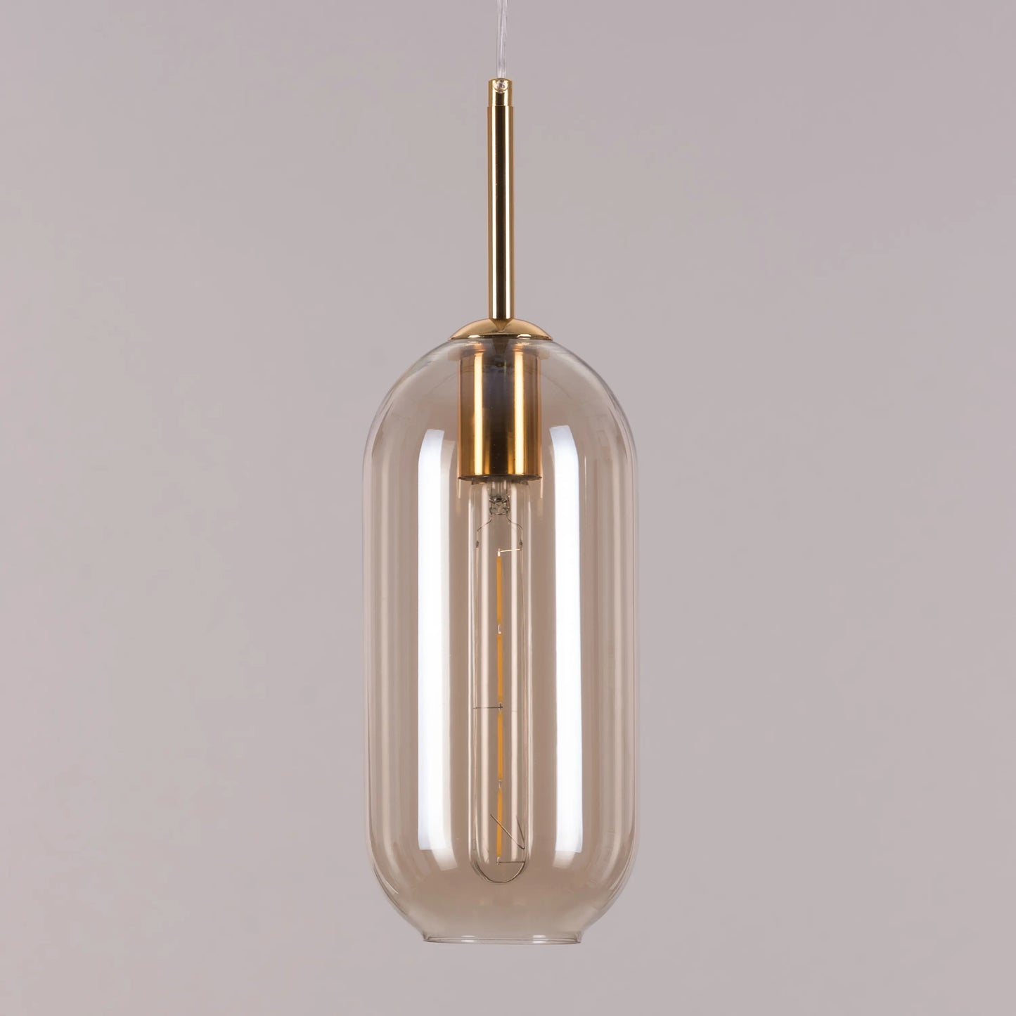 Glamour (Gold, Smokey Grey) Glass Pendant Light