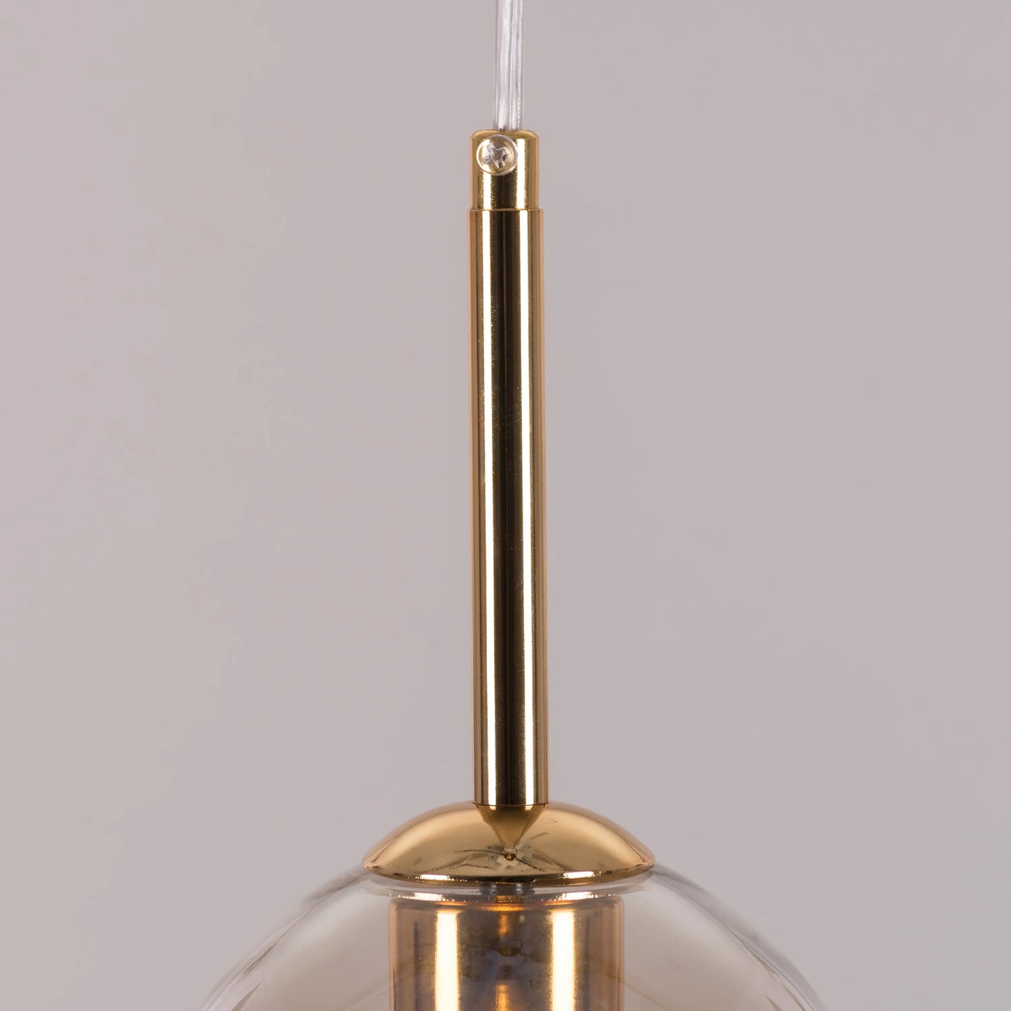 Glamour (Gold, Smokey Grey) Glass Pendant Light