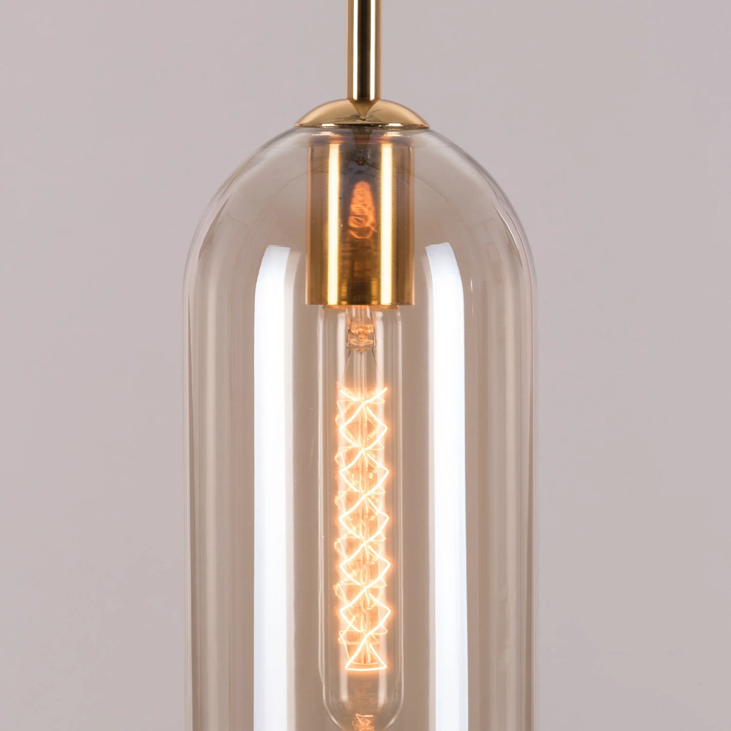 Glamour (Gold, Smokey Grey) Glass Pendant Light