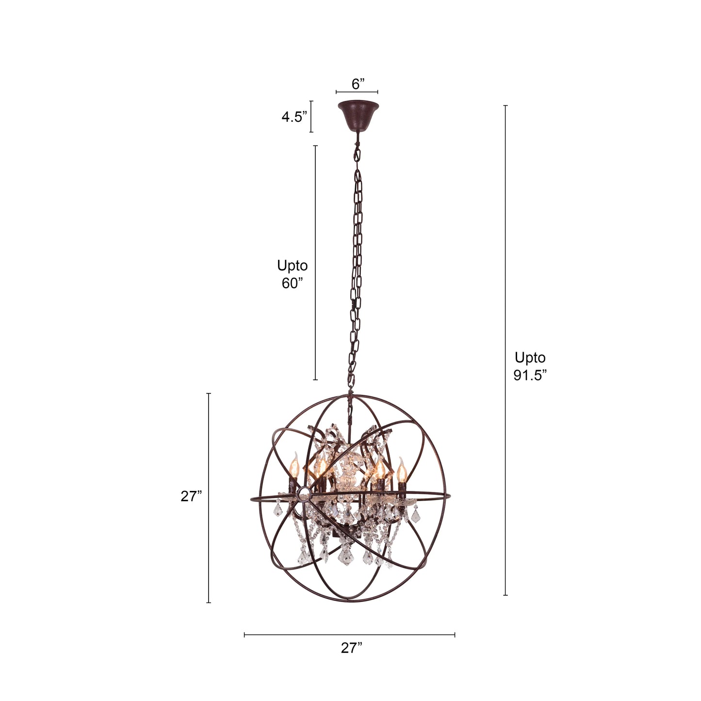 Moonlight Rendezvous Crystal Chandelier with intricate design