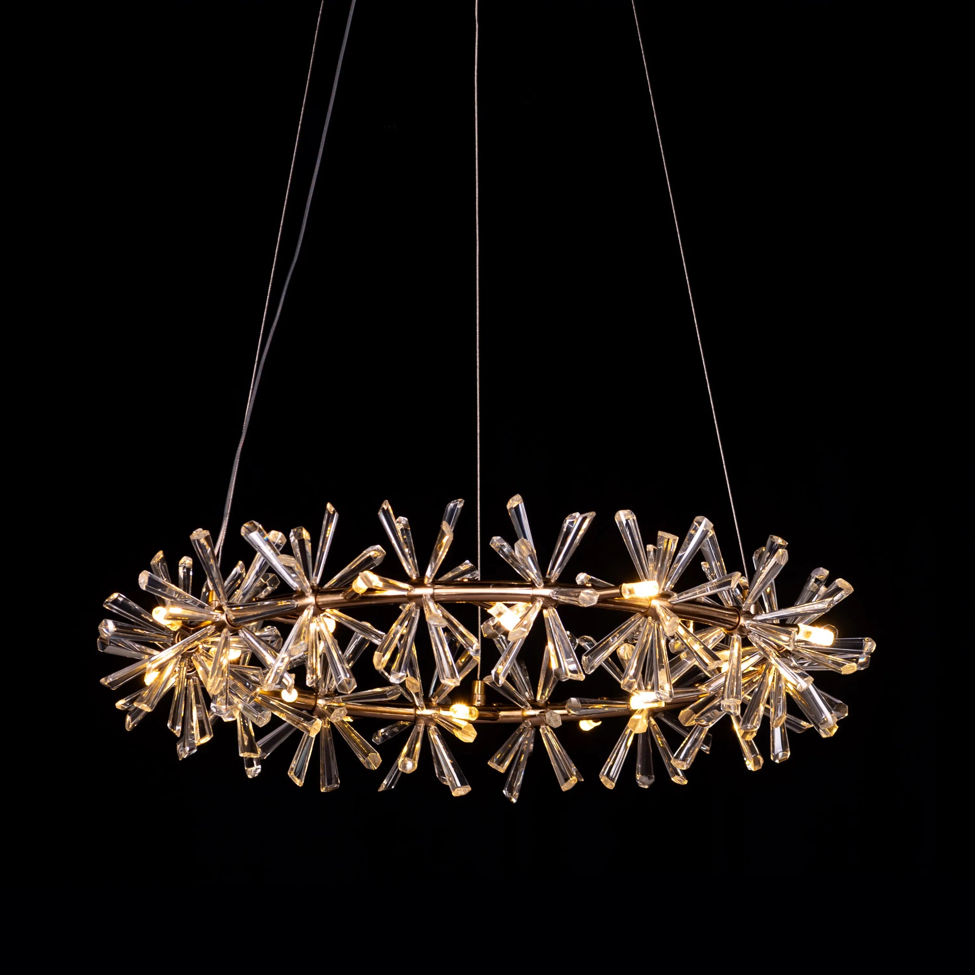 See Me In A Crown Crystal Chandelier with precision-cut crystals