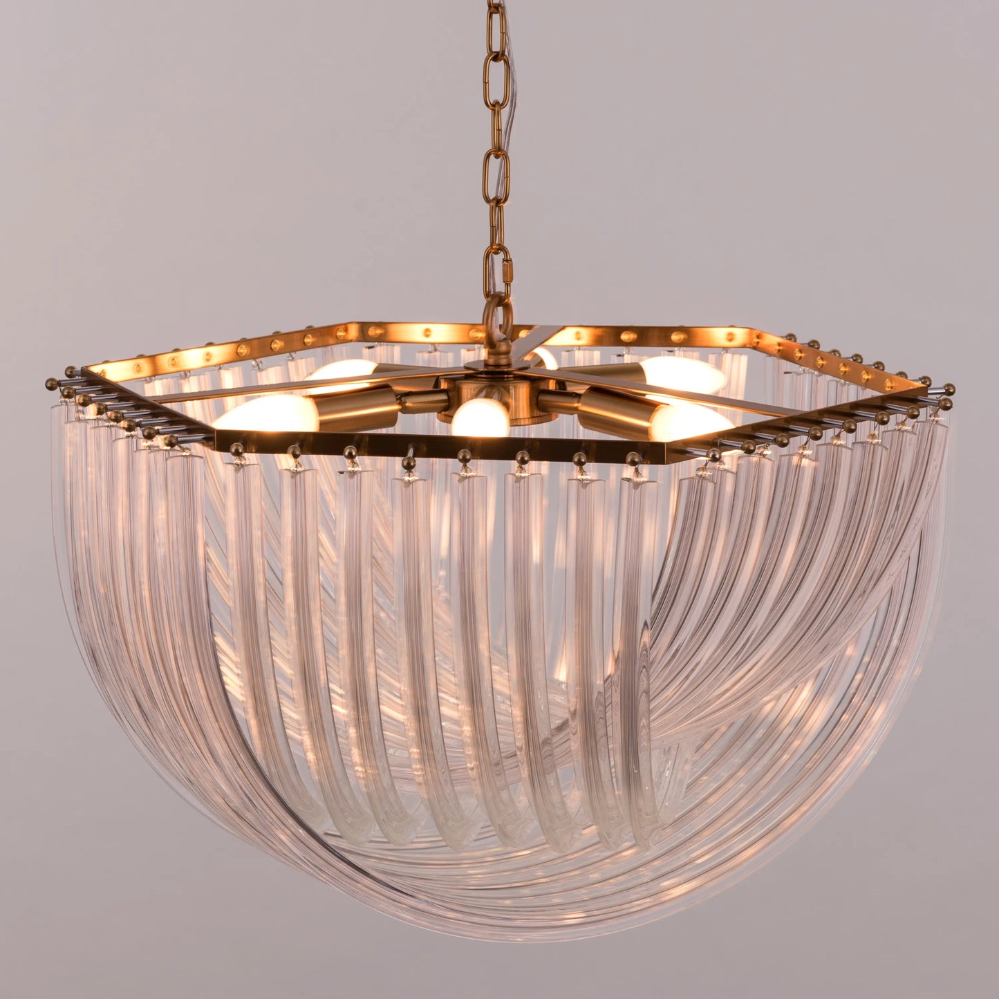 Golden Gaze (Small, Gold) Fiber Glass Chandelier