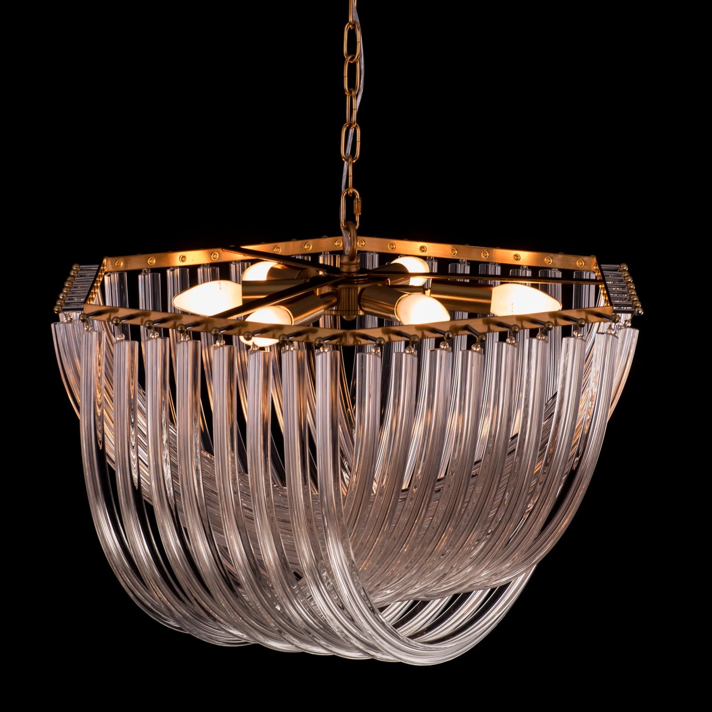 Golden Gaze (Small, Gold) Fiber Glass Chandelier