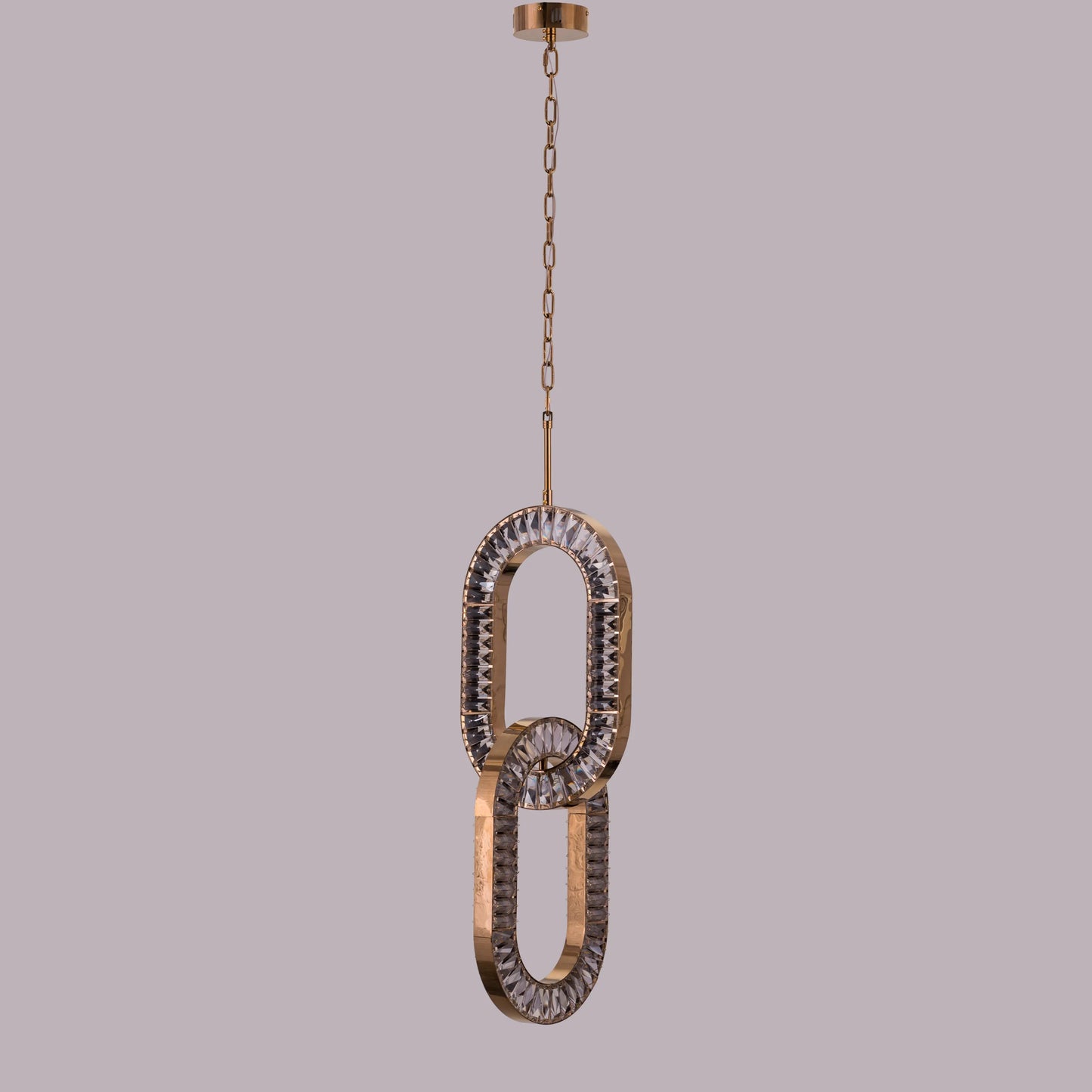 Welcome To Beverly Hills (Small, Gold, 3 Colour Dimmable LED With Remote Control) Crystal Chandelier