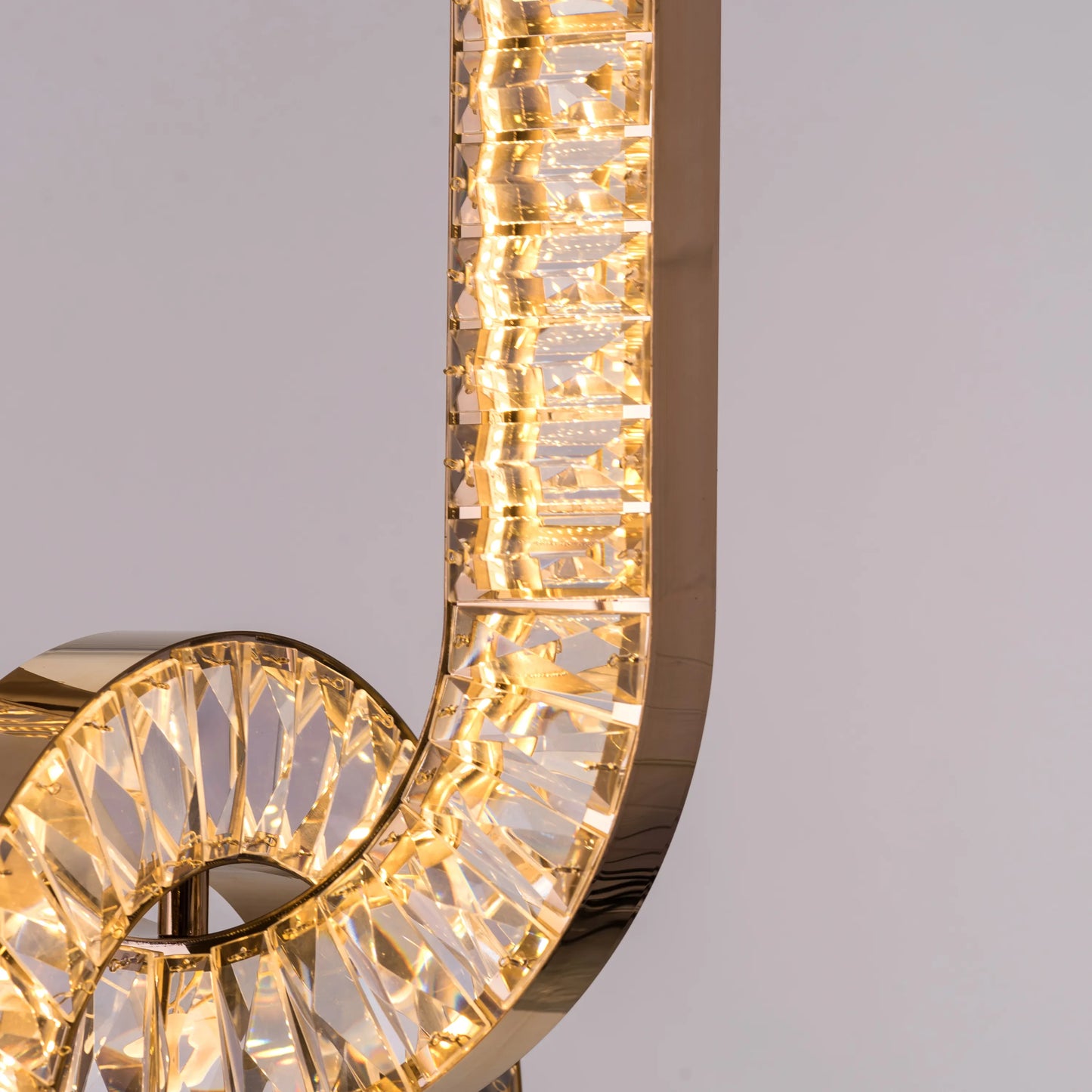 Welcome To Beverly Hills (Small, Gold, 3 Colour Dimmable LED With Remote Control) Crystal Chandelier