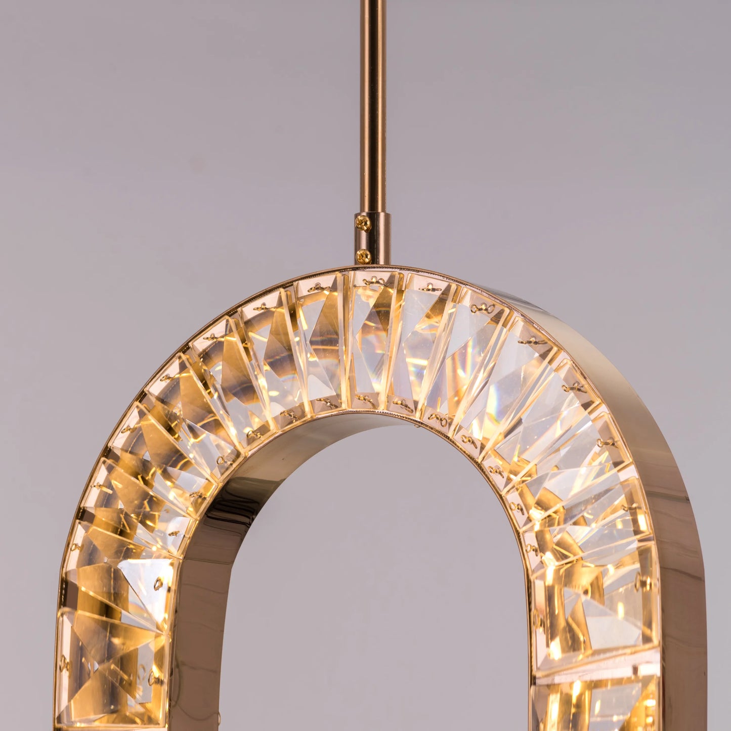 Welcome To Beverly Hills (Small, Gold, 3 Colour Dimmable LED With Remote Control) Crystal Chandelier