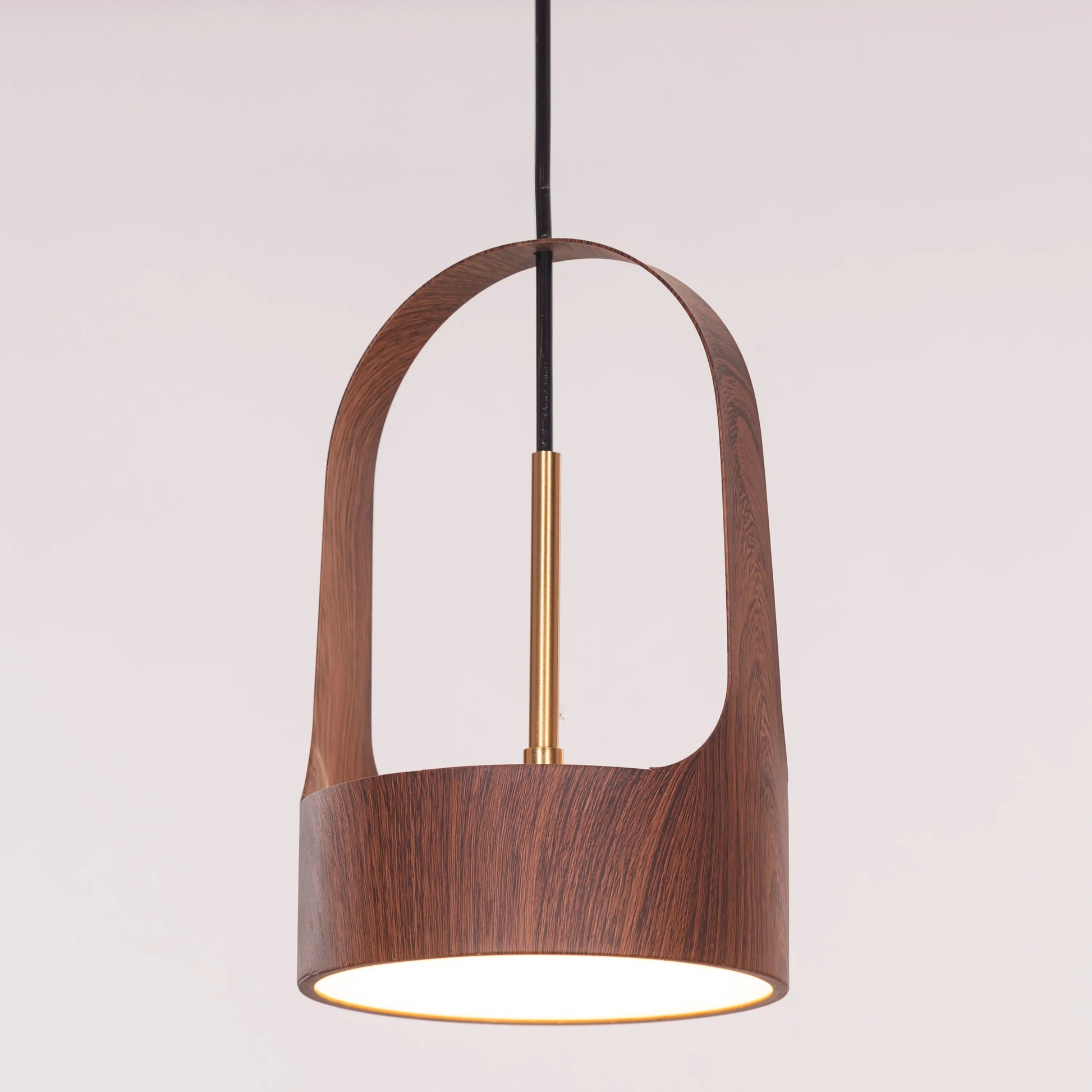 A modern pendant light named 'Smart Move,' featuring a sleek wooden frame with a built-in LED light. The minimalist design highlights the natural grain of the wood, offering a clean and contemporary look. The integrated LED provides efficient, bright illumination while the wooden element adds warmth and sophistication to any space.