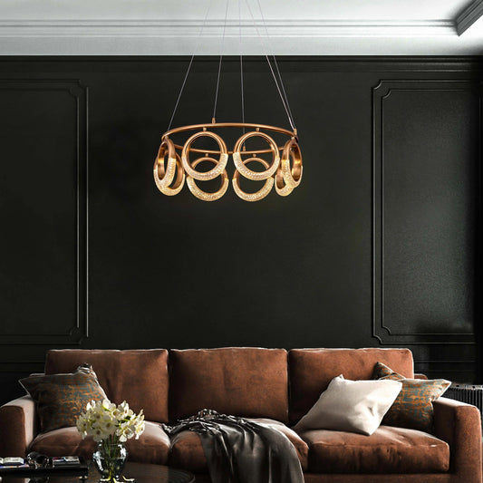 Tell Yourself Chandelier in gold finish