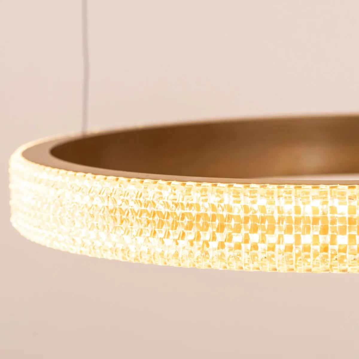 Love Reaction (Double, Gold, Dimmable LED with Remote Control) Chandelier