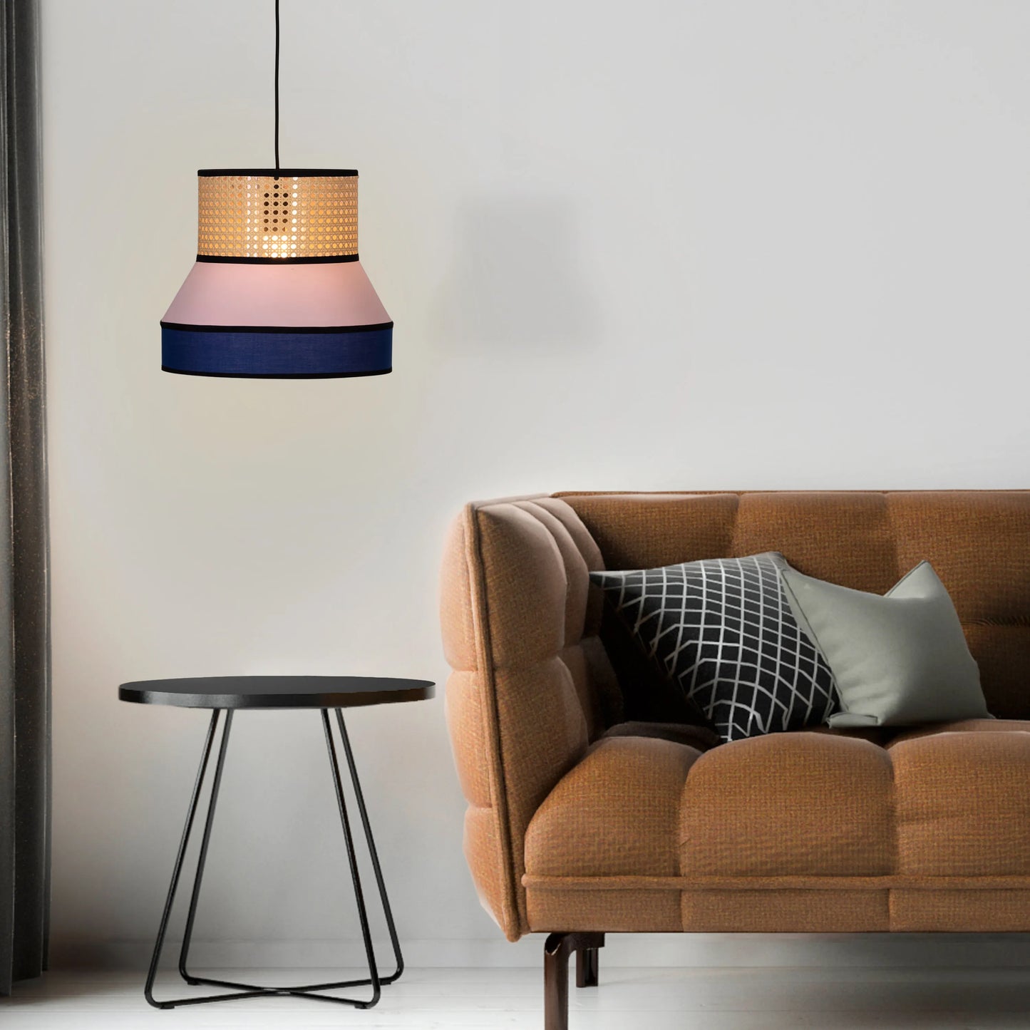 Make The Tea (Pink, Blue) Rattan Pendant Light