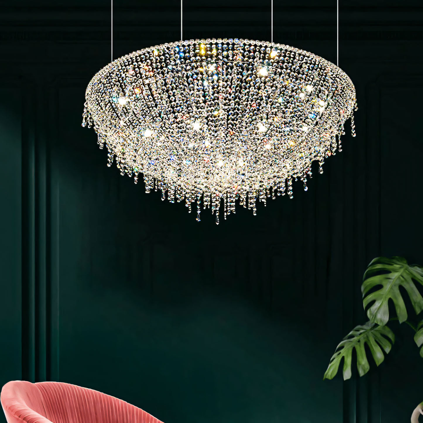 Captivating Gustus Circum Chandelier in a luxurious penthouse