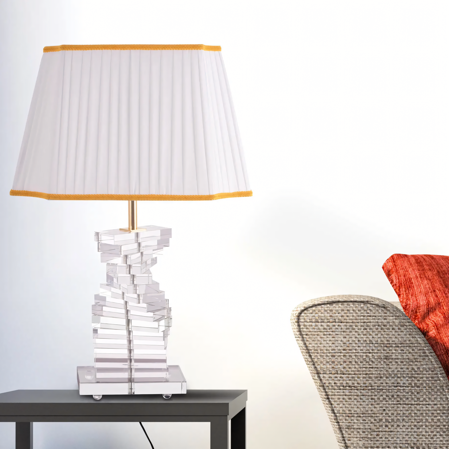 Stairway to Heaven (White) Table Lamp: Soft Glow, Timeless Design