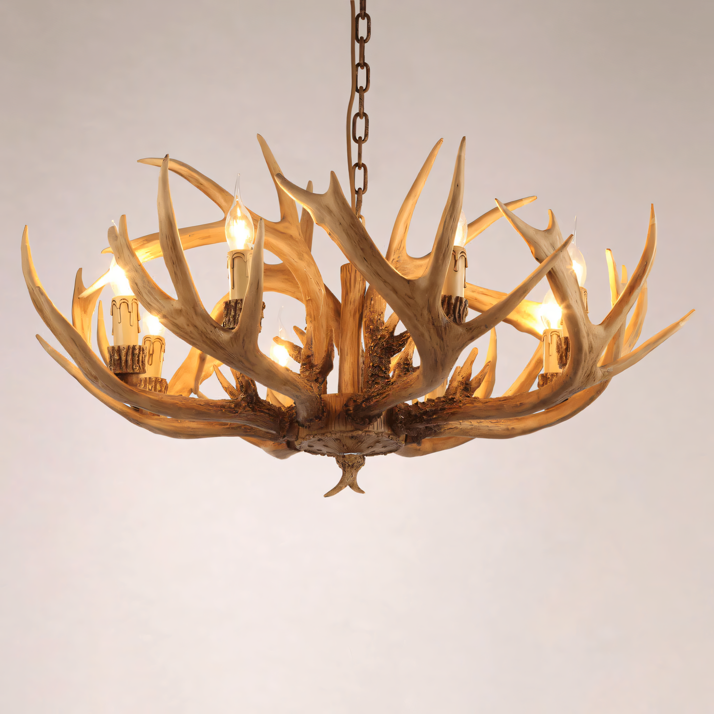 Antique-inspired chandelier with a modern, refined touch