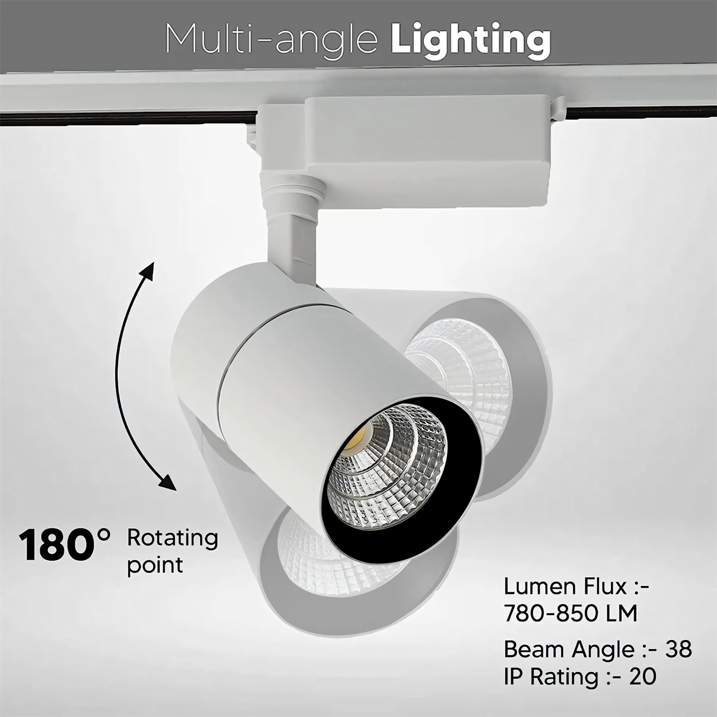 Track Light Cylindrical LED COB Spotlight