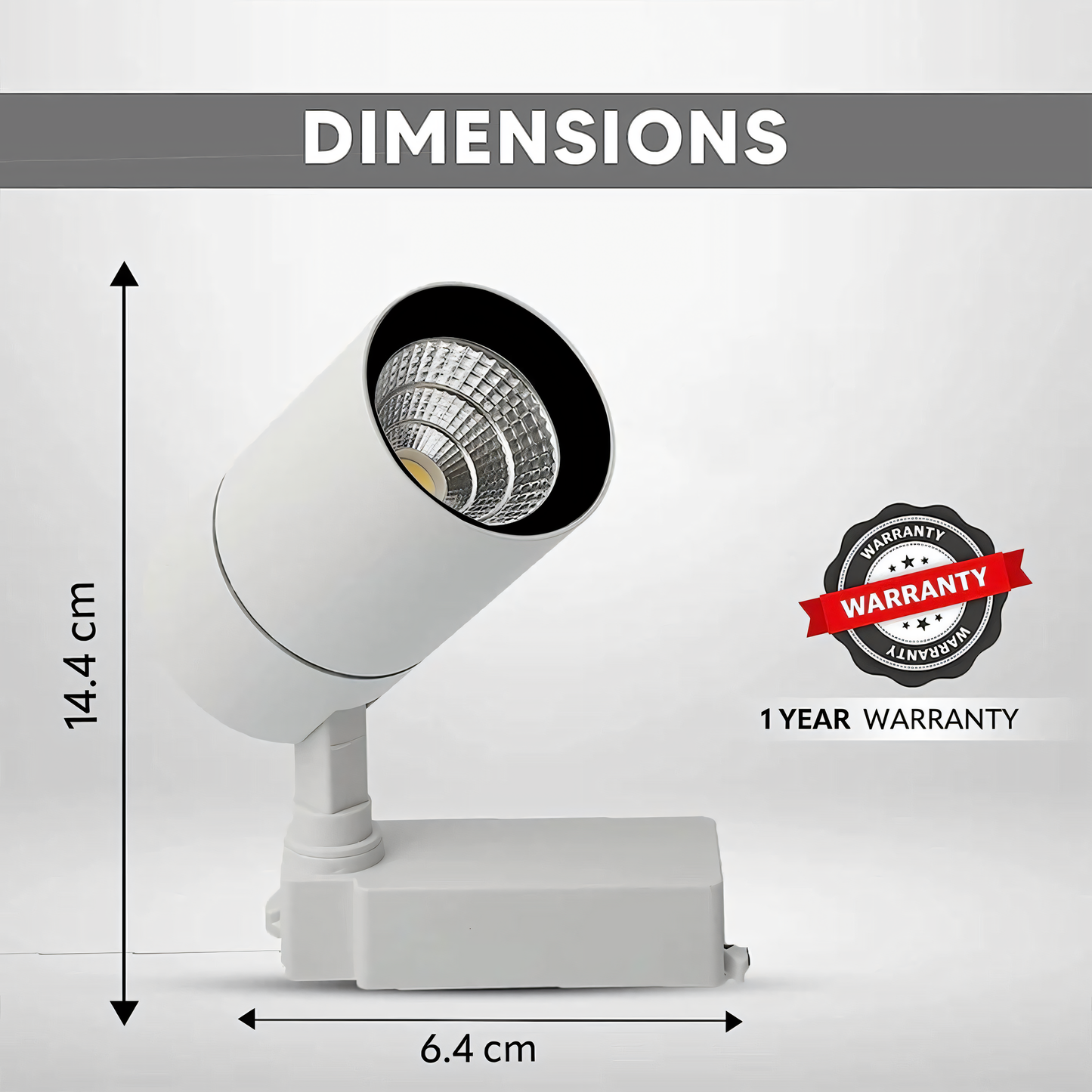 Track Light Cylindrical LED COB Spotlight