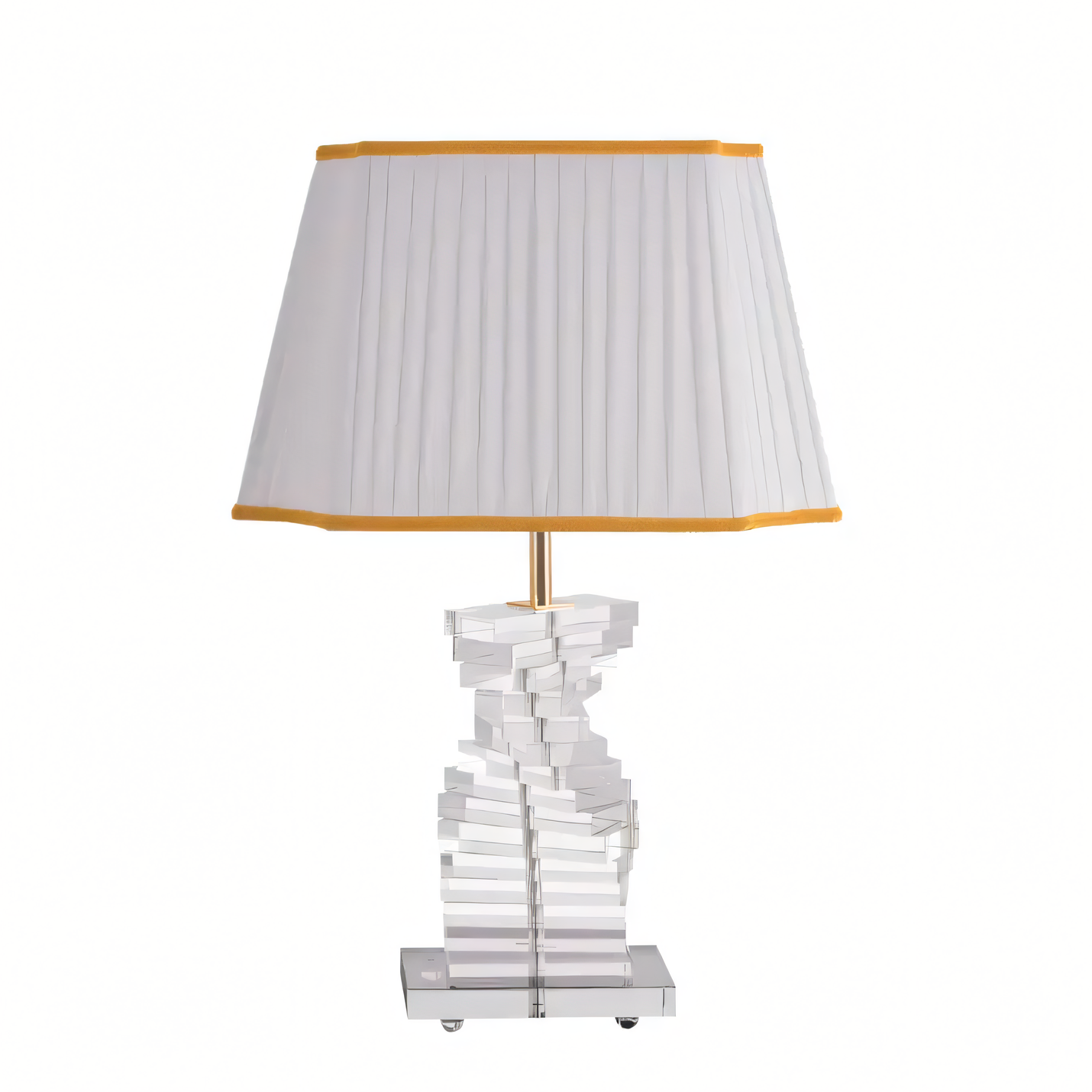 Stairway to Heaven (White) Table Lamp: Sixteen Layers of Captivating Crystal