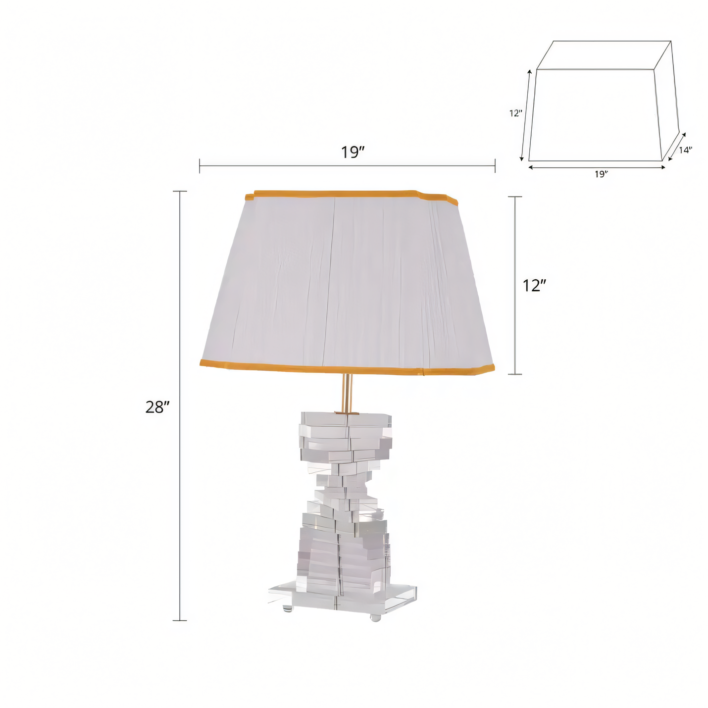 Stairway to Heaven (White) Table Lamp: Enchanting Glass Sculpture