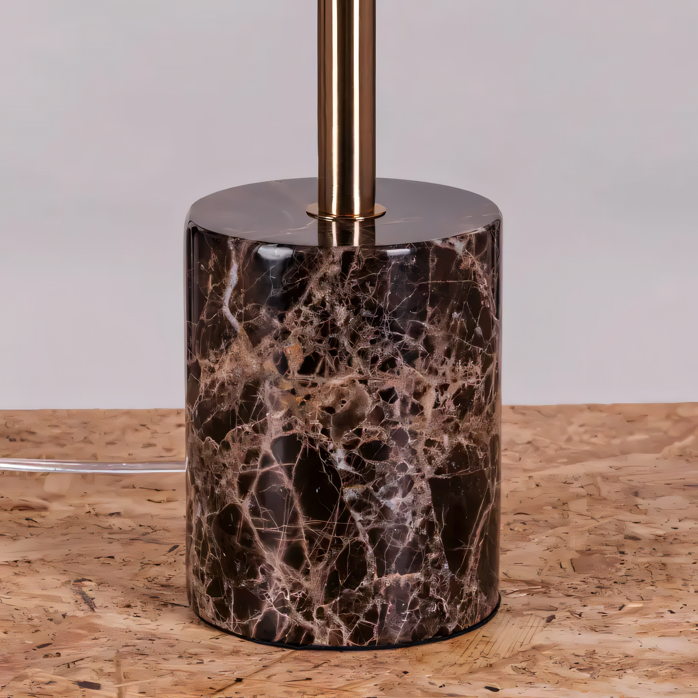 Science Fiction Inspired Metal and Marble Lamp