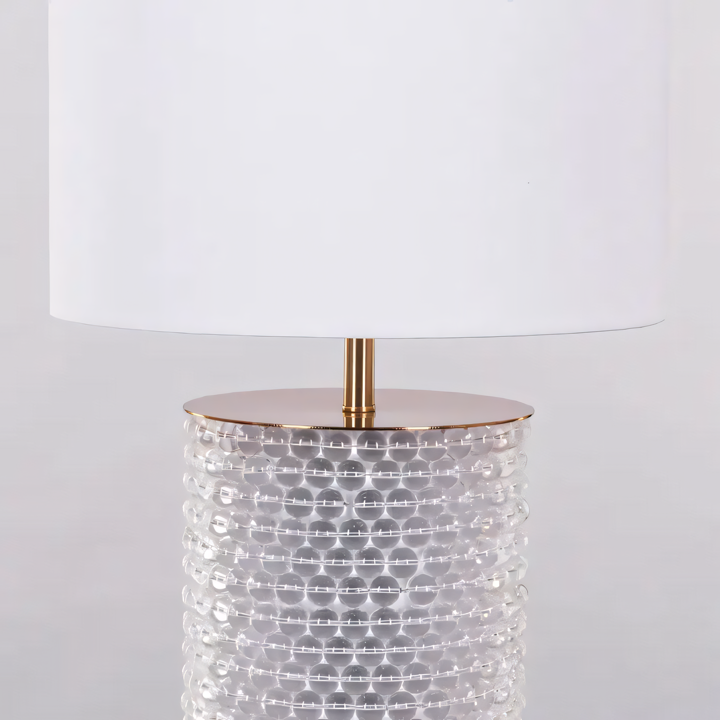 Well Heeled (White, Gold) Table Lamp on a console table in an entryway, making a statement