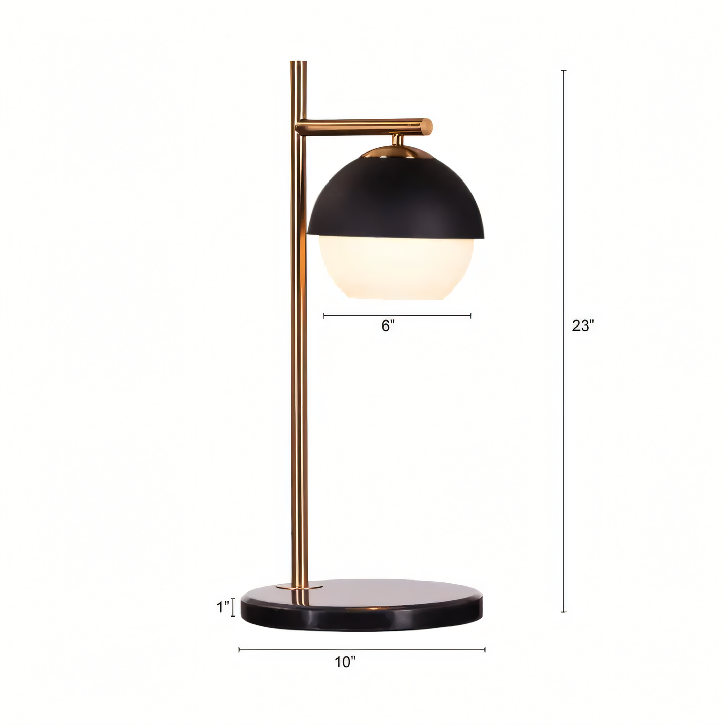 Black and gold marble table lamp for a touch of luxury