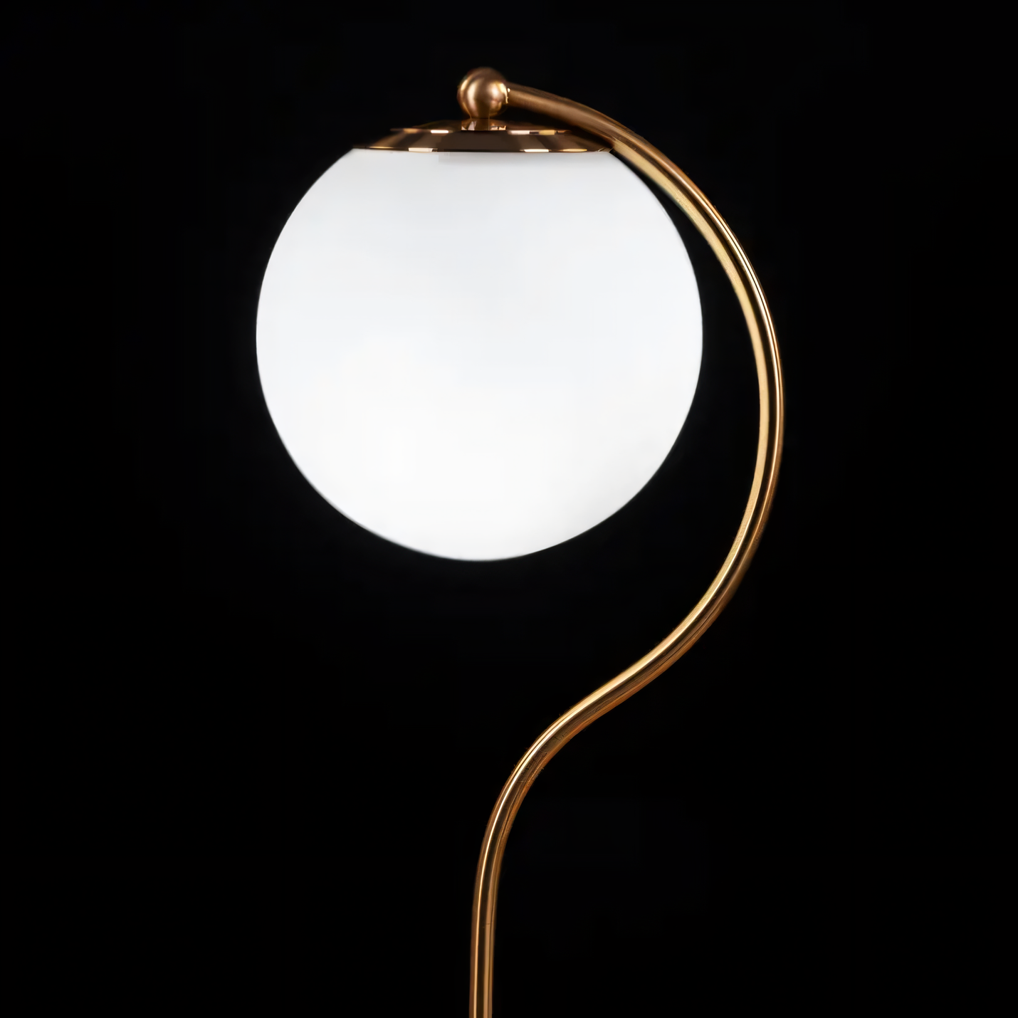 Elegant swan-inspired table lamp with marble base and metal frame