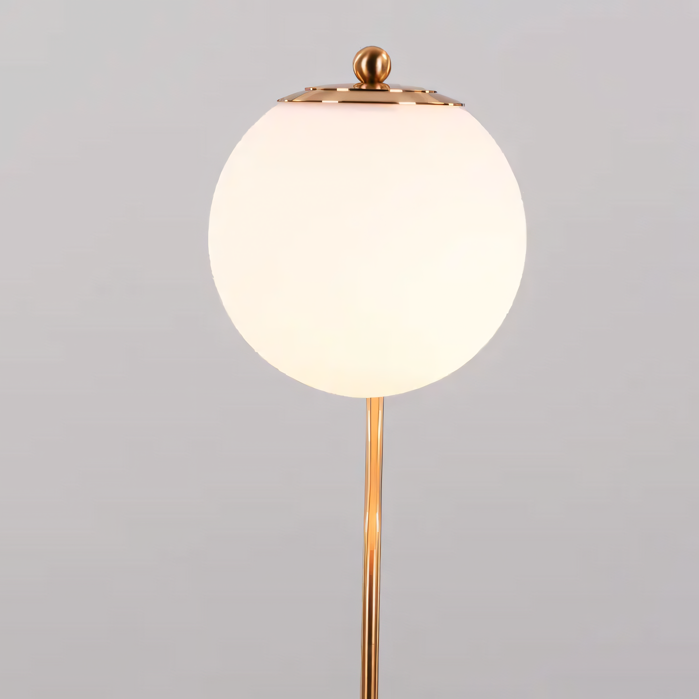 Graceful curved neck table lamp with marble base and gold accents