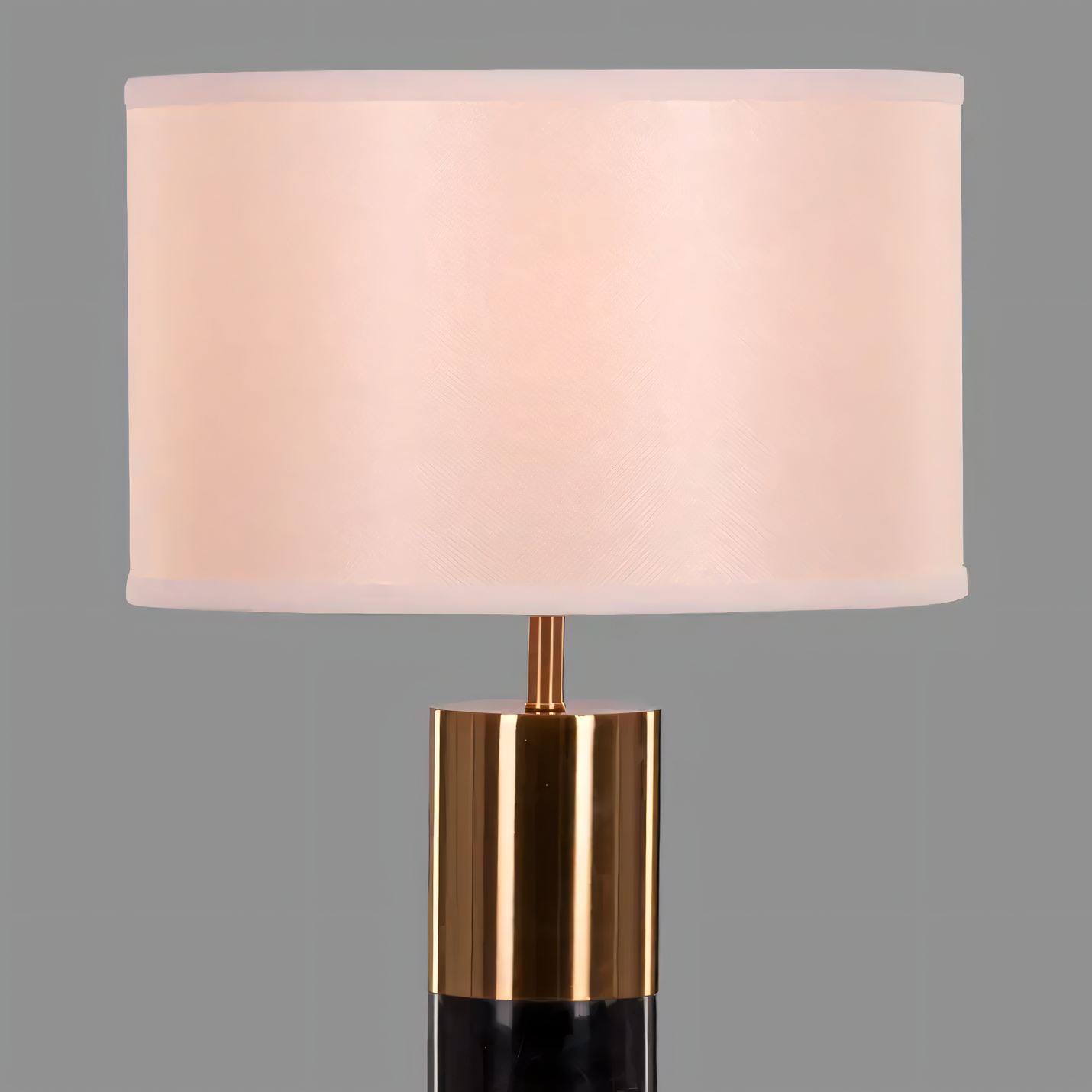 Matte gold and black marble table lamp