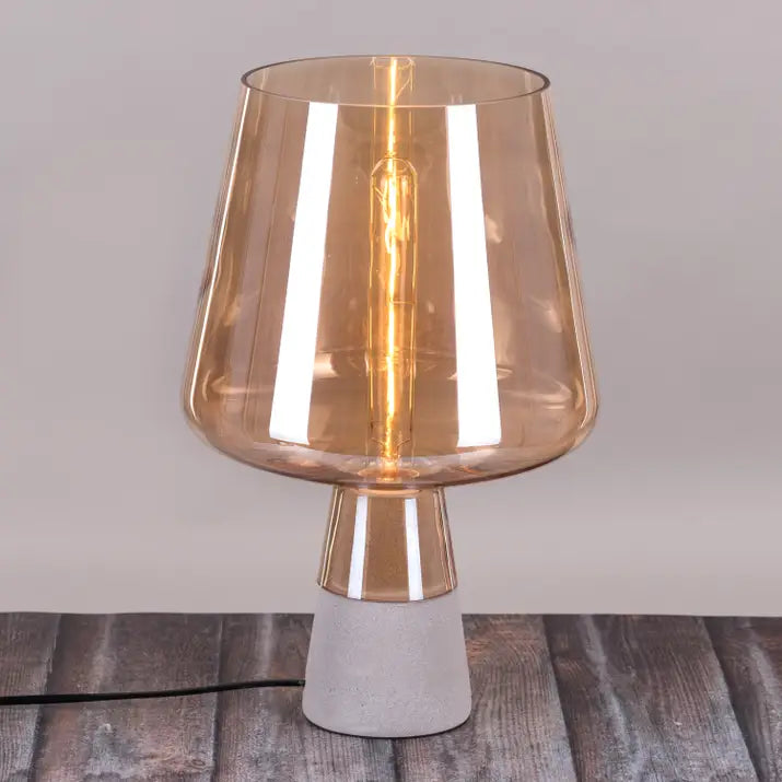 Captivating amber table lamp for cozy interiors