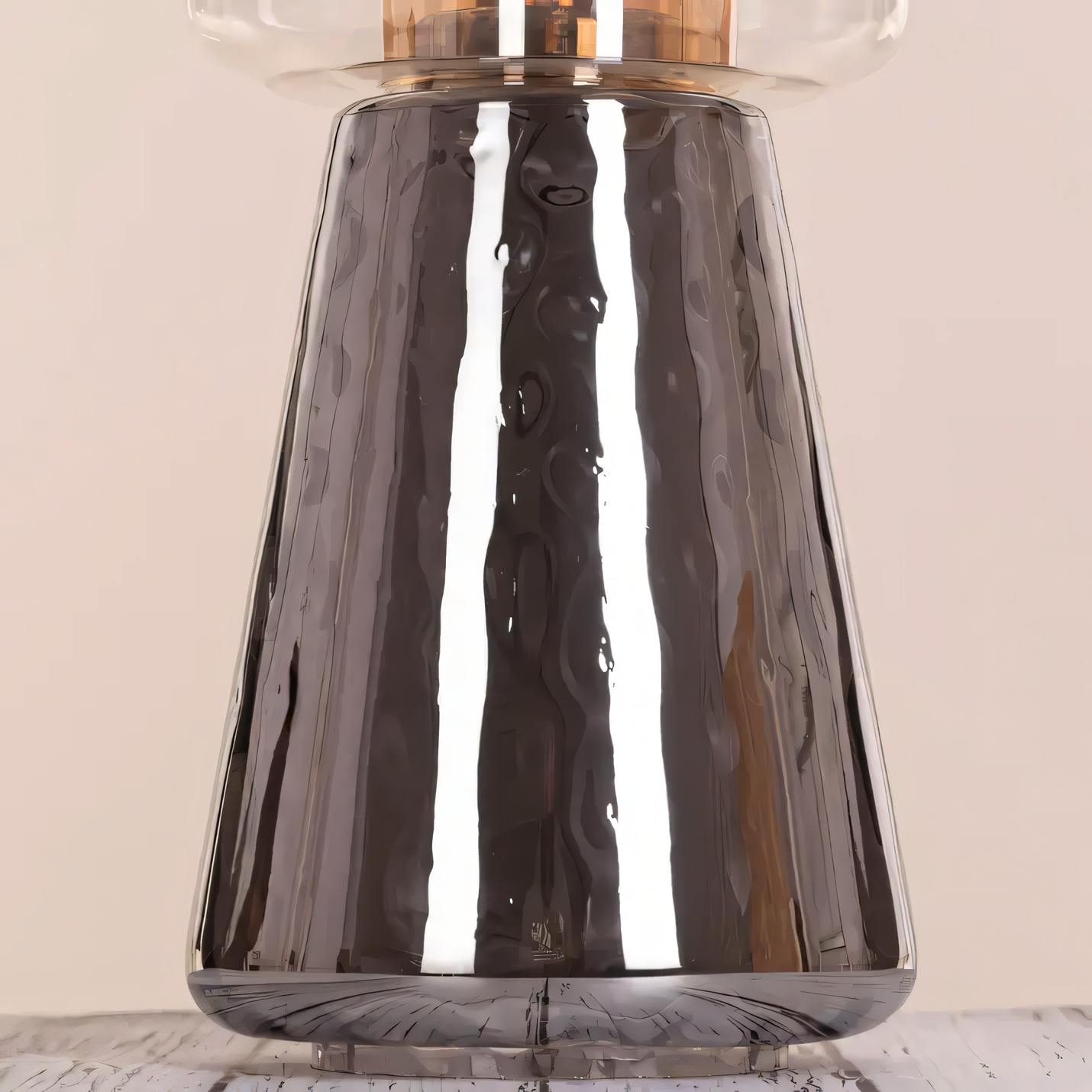 Bold amber glass base table lamp for a touch of luxury