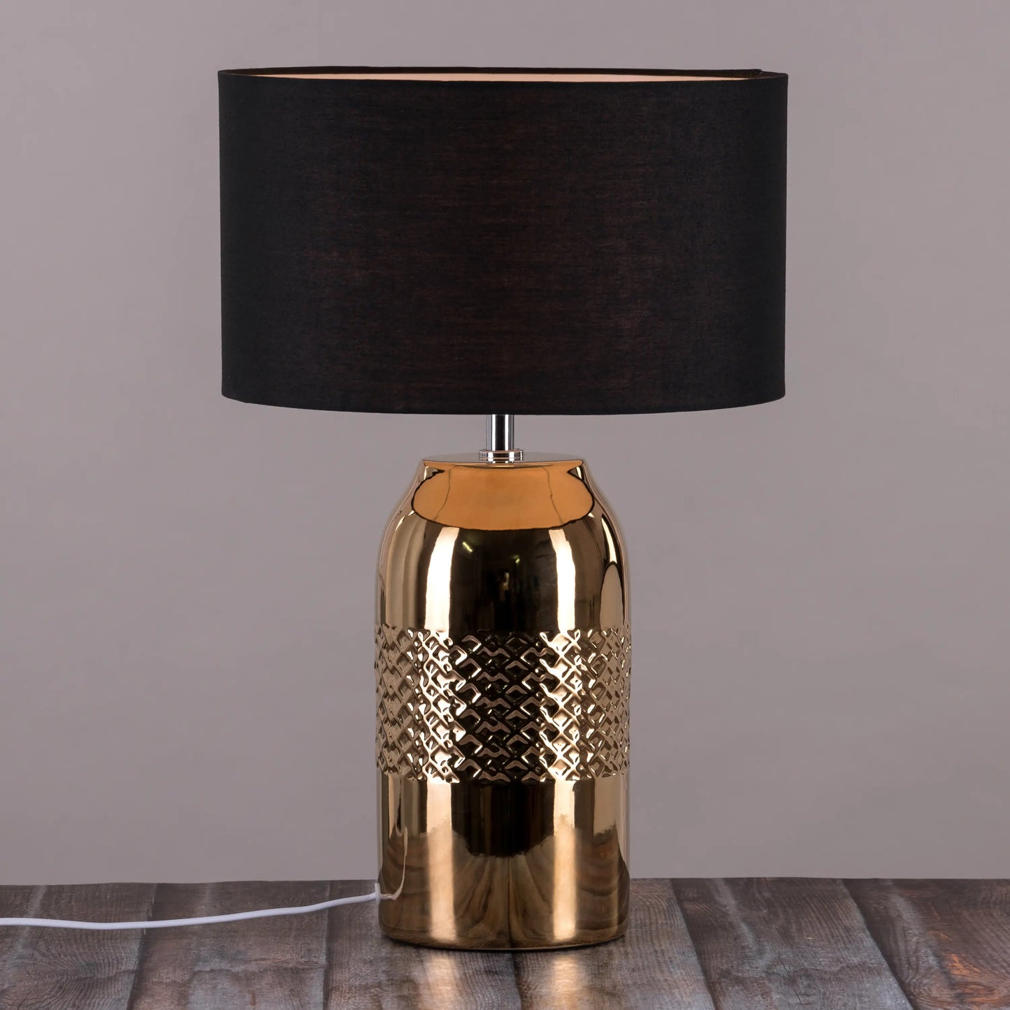 Radiant Golden Ceramic Lamp