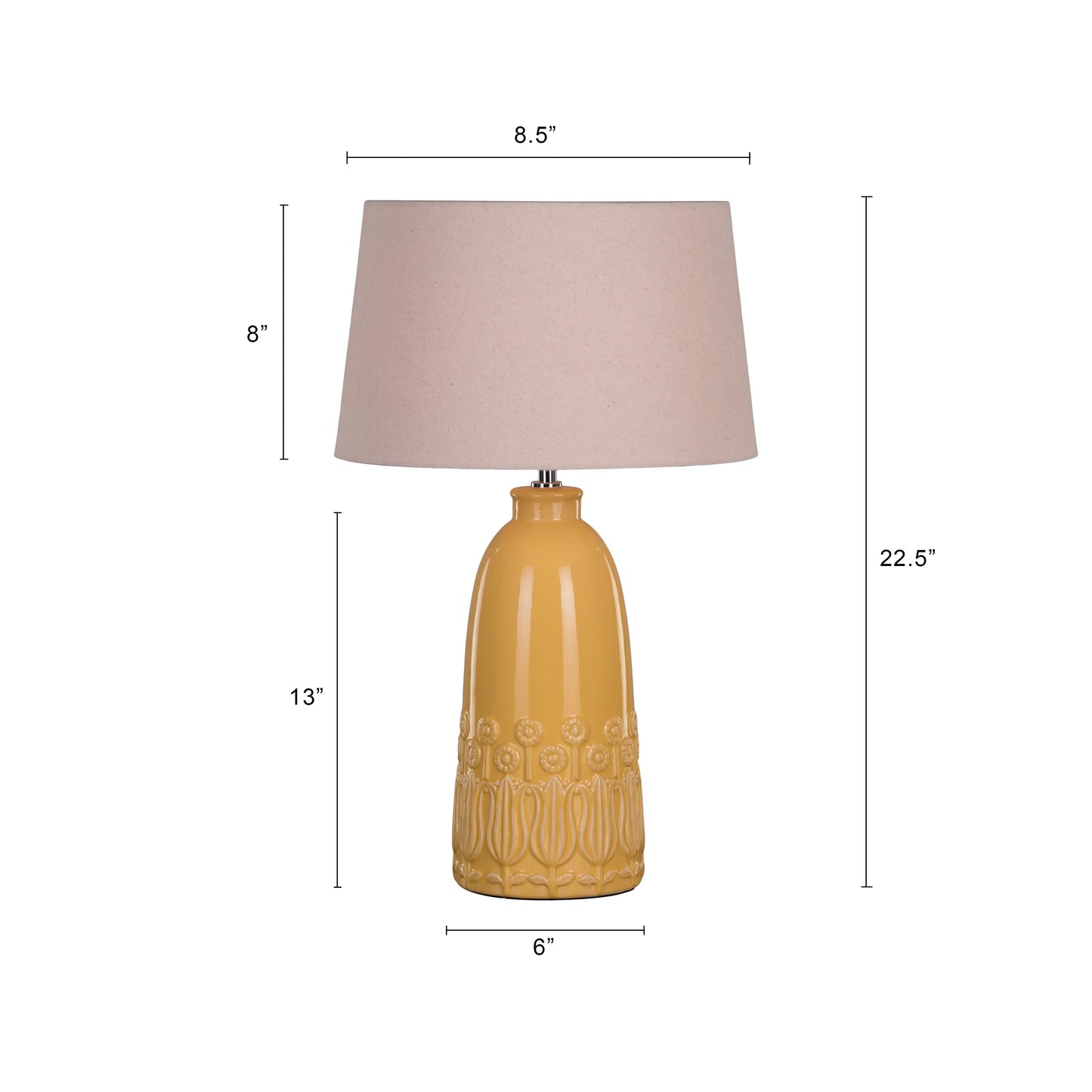 Versatile Yellow Table Lamp for Multiple Decor Styles