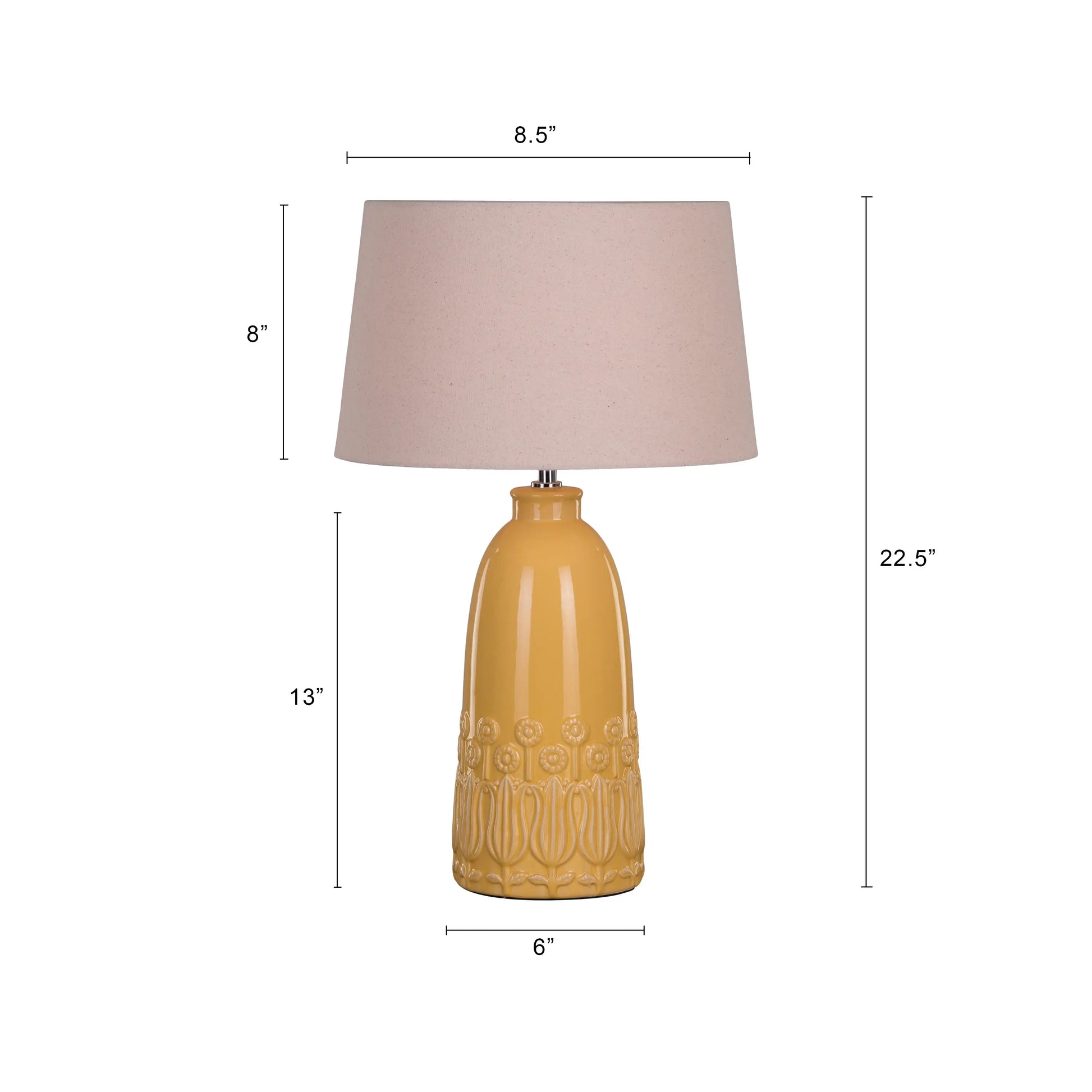 Versatile Yellow Table Lamp for Multiple Decor Styles