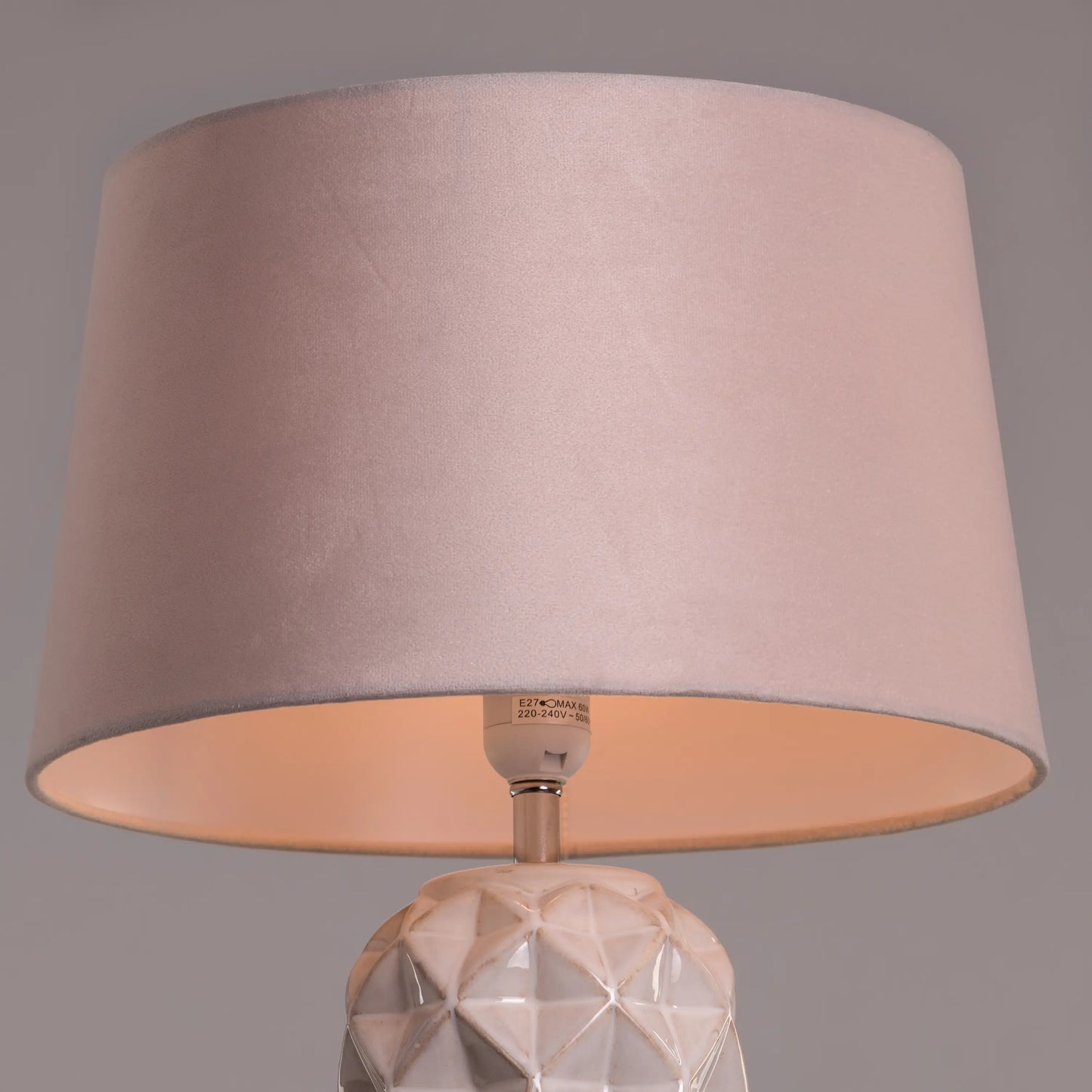 Joyful Pink Ceramic Table Lamp with Delicate Detailing