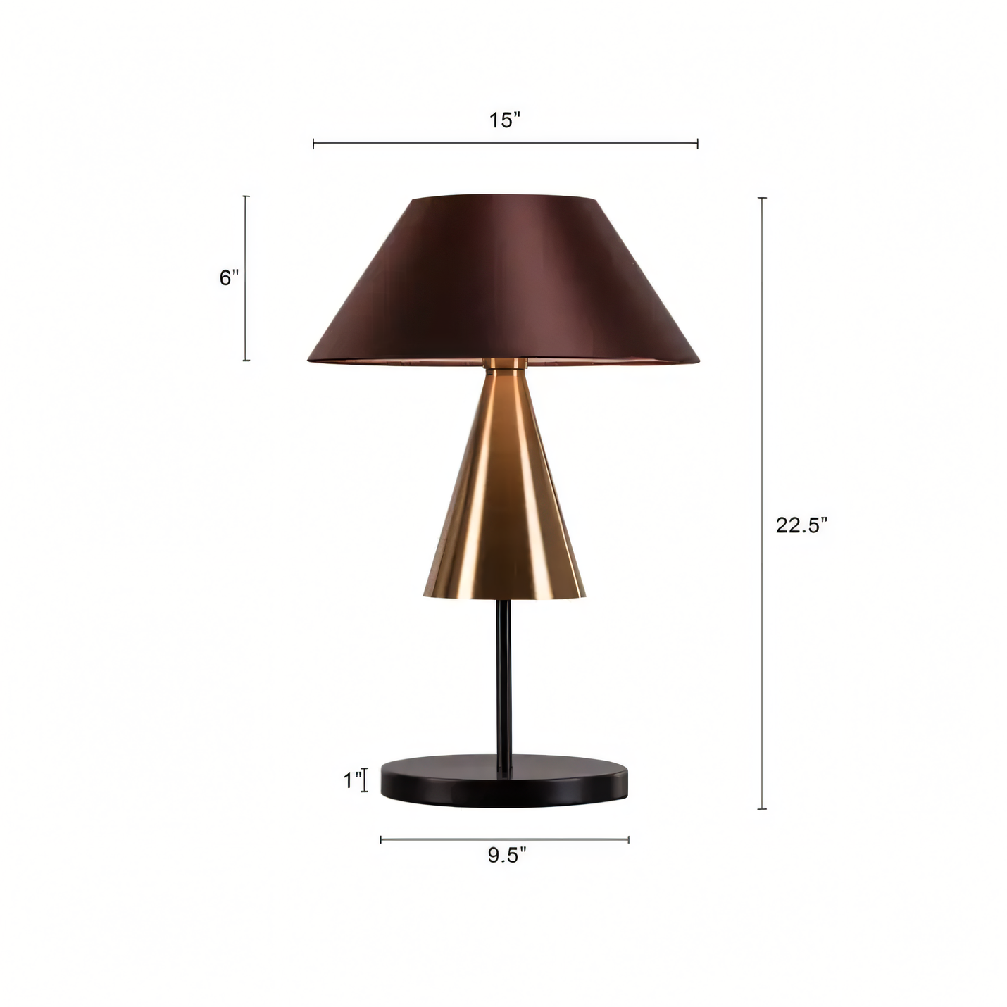 Slow Burn (Gold, Black) Table Lamp: Blending Form and Function