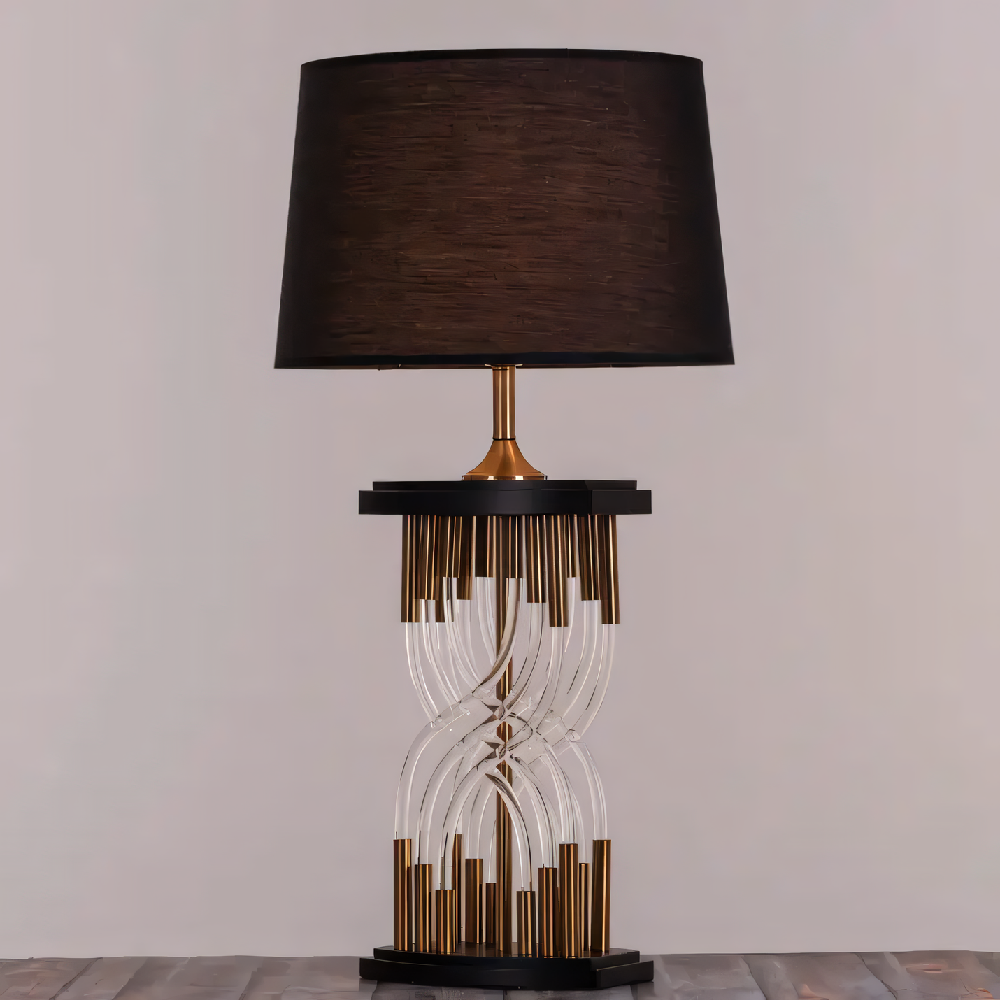 Rock and Rule (Gold, White) Table Lamp: Commanding Attention in Any Living Space